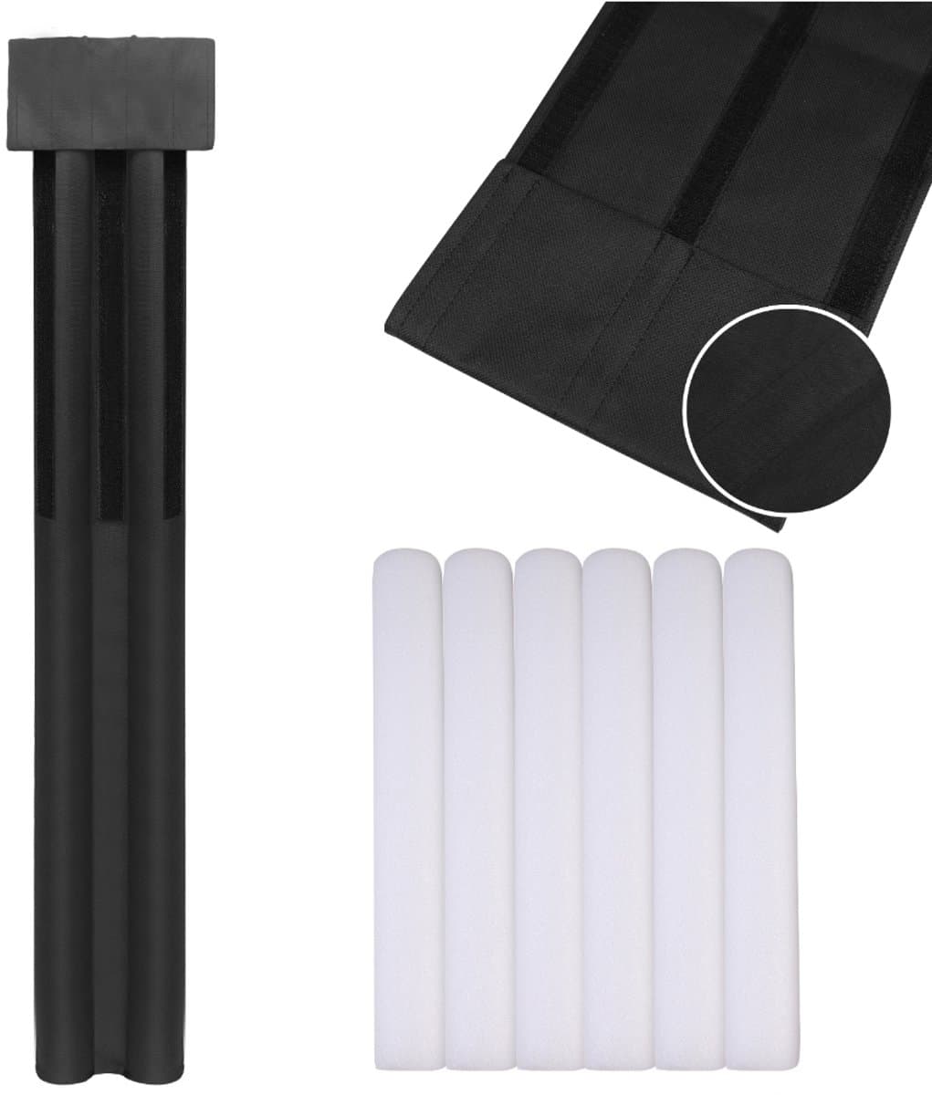 Tochtstopper voor onder de deur - Zwart - 76 cm - 1 stuk
