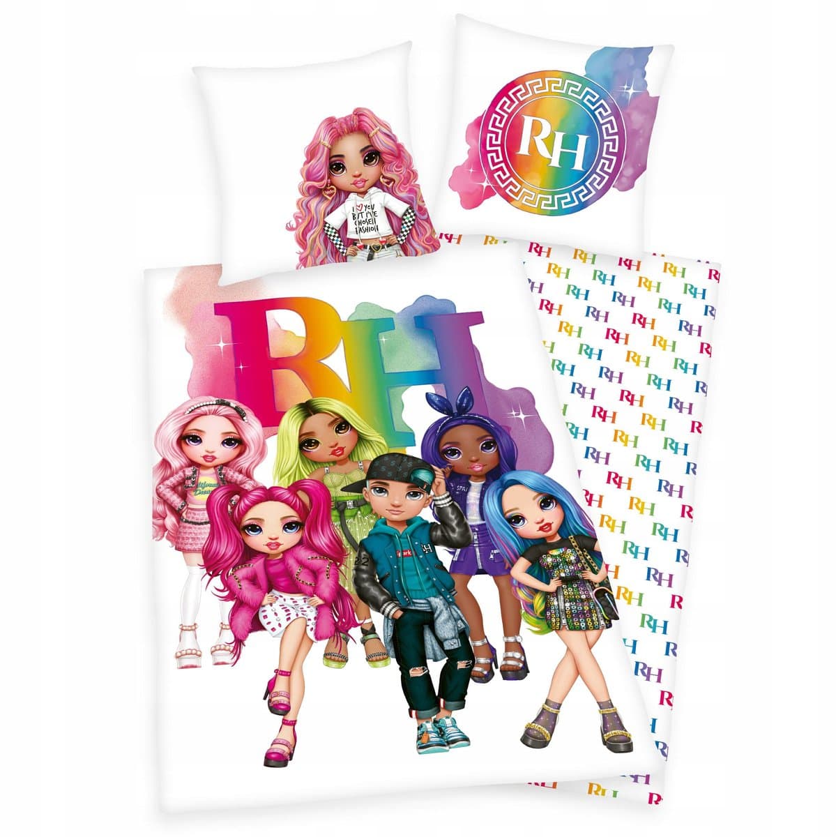 Rainbow High Kinderbeddengo 140x200 cm - Katoen met Kussensloop 70x90 cm