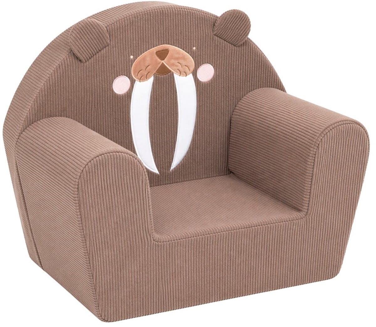 New Baby Walrus ribfluwelen kinderfauteuil 42x42cm - Peutersofa