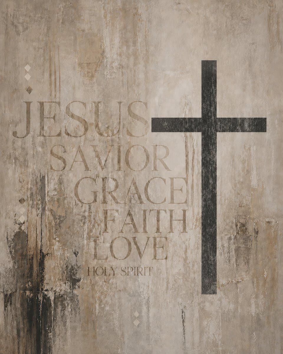 Melli Mello Divine Grace Christelijke Wall Art - Licht/Dibond / 70x100 cm