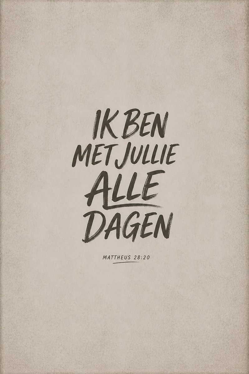 Melli Mello Ik Ben Met Jullie Christelijke Wall Art - Plexiglas / 50x70 cm
