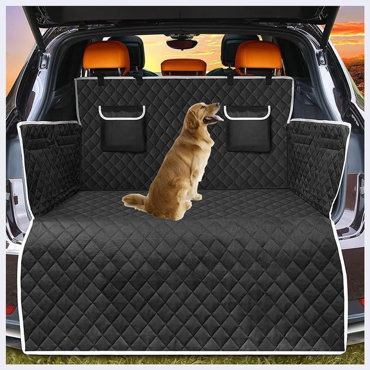 Autostoelhoes Honden - Reisbeschermer Auto - Bescherming Kofferbak - Waterdicht Antislip - Universeel Model - Normaal