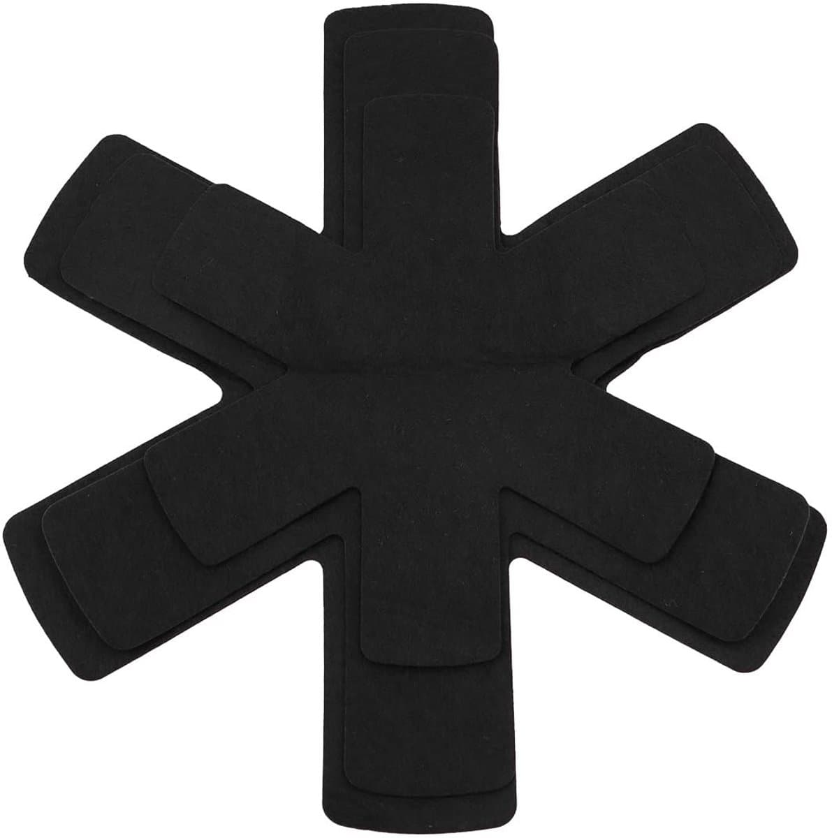 Dailygoods- Stapelpannenbescherming 3 stuks - Verstelbare Viltmatten - Krasbescherming - Antislip - Warmte-isolatie - Geschikt voor potten/pannen 26/35,5/38 cm - Pannenbeschermers