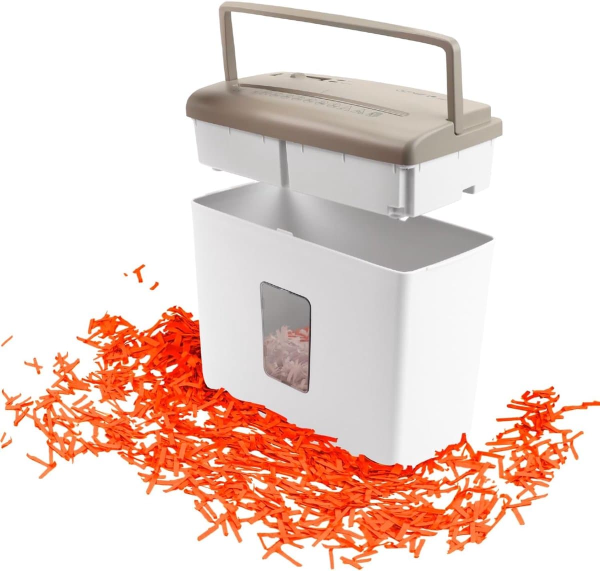 Papierversnipperaar Deeltjessnede - Documentenvernietiger Kantoor - Gevoelige Data Vernietigen - Veiligheidsniveau P-4 - 9 Liter Opvang - Bruin