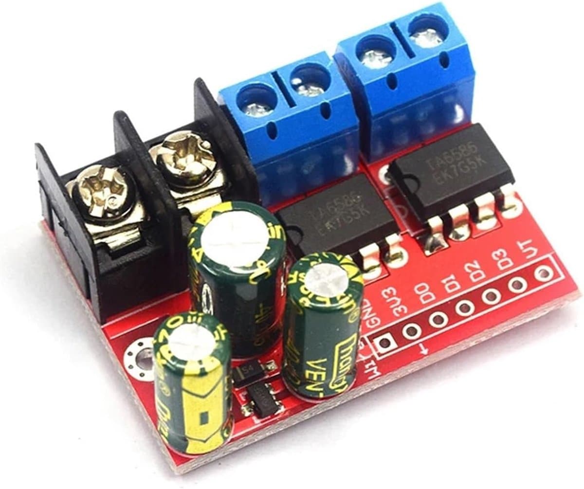Motor Aansturing Module - Dubbele DC Driver - Robotica Projecten - PWM Snelheidsregeling - 5A Stroomsterkte - Groen