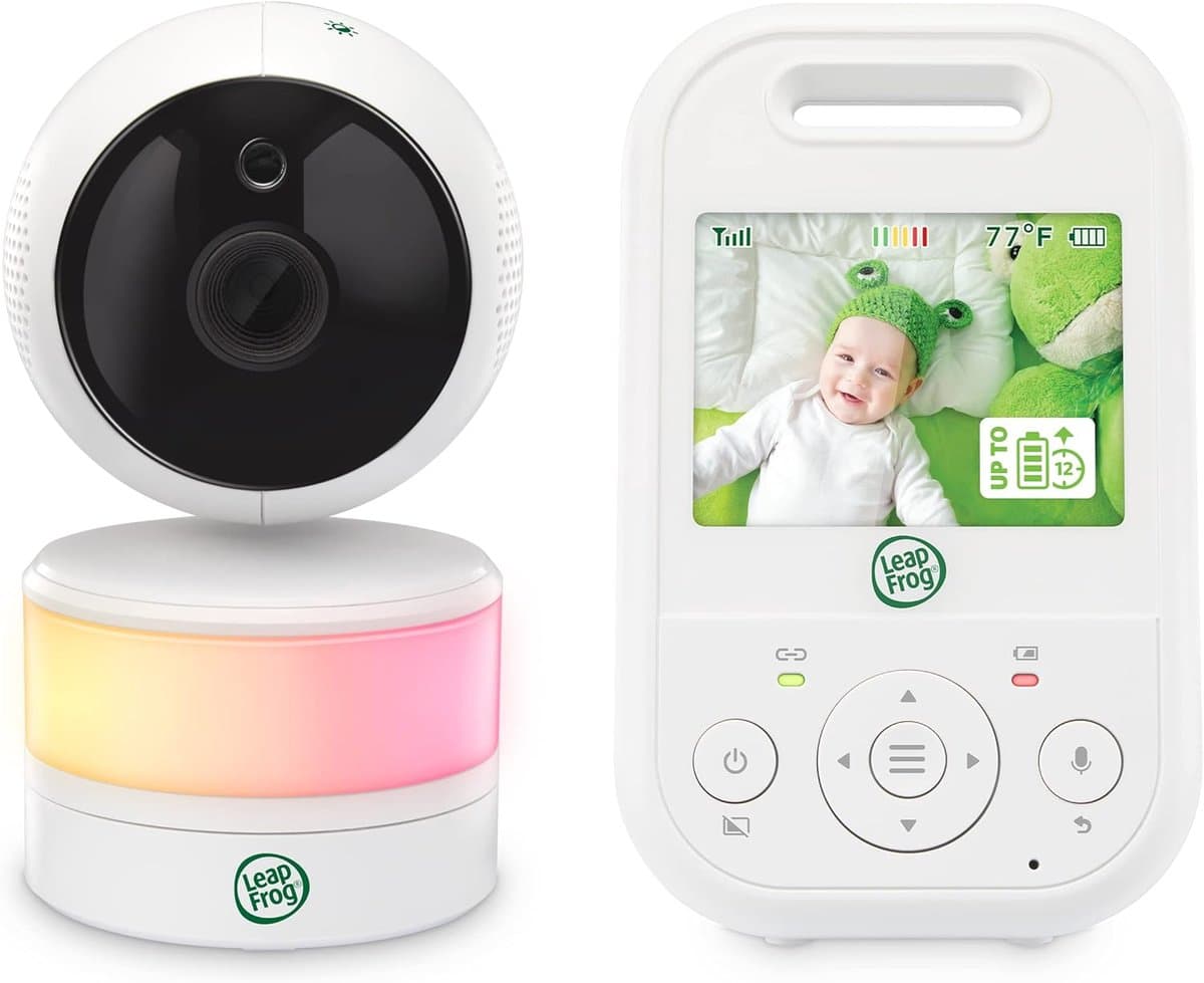 Babyfoon met camera - Video monitor - Kind bewaken - Zwenk en kantelbaar - 300m bereik - Wit