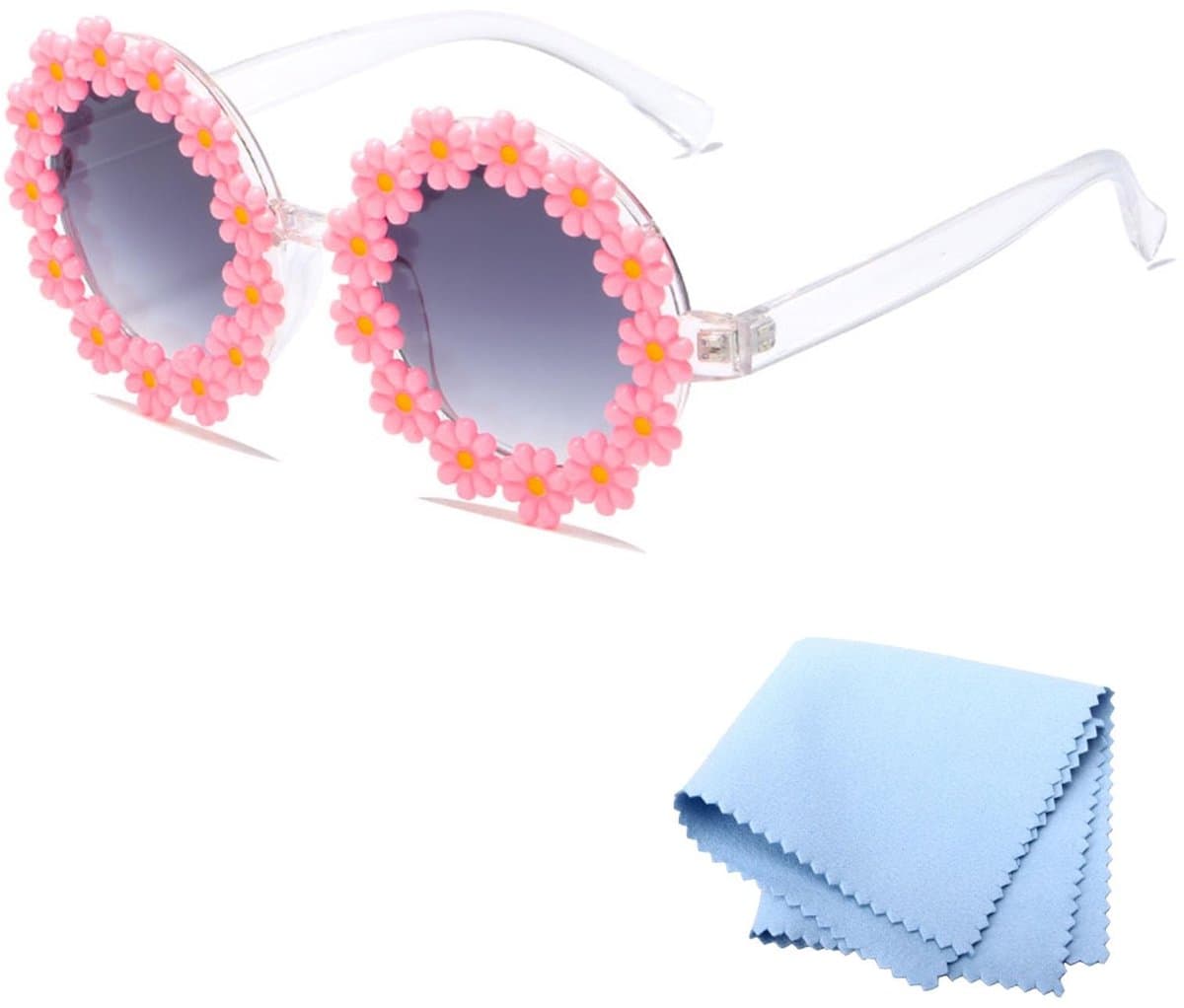 Dailygoods- Zonnebril Madeliefjes Design - Vintage Zonnebril - UV-bescherming - Zonnebril voor Volwassenen/Kinderen - Modeaccessoire - Perfect voor Strand/Feest - Fashion Sunglasses