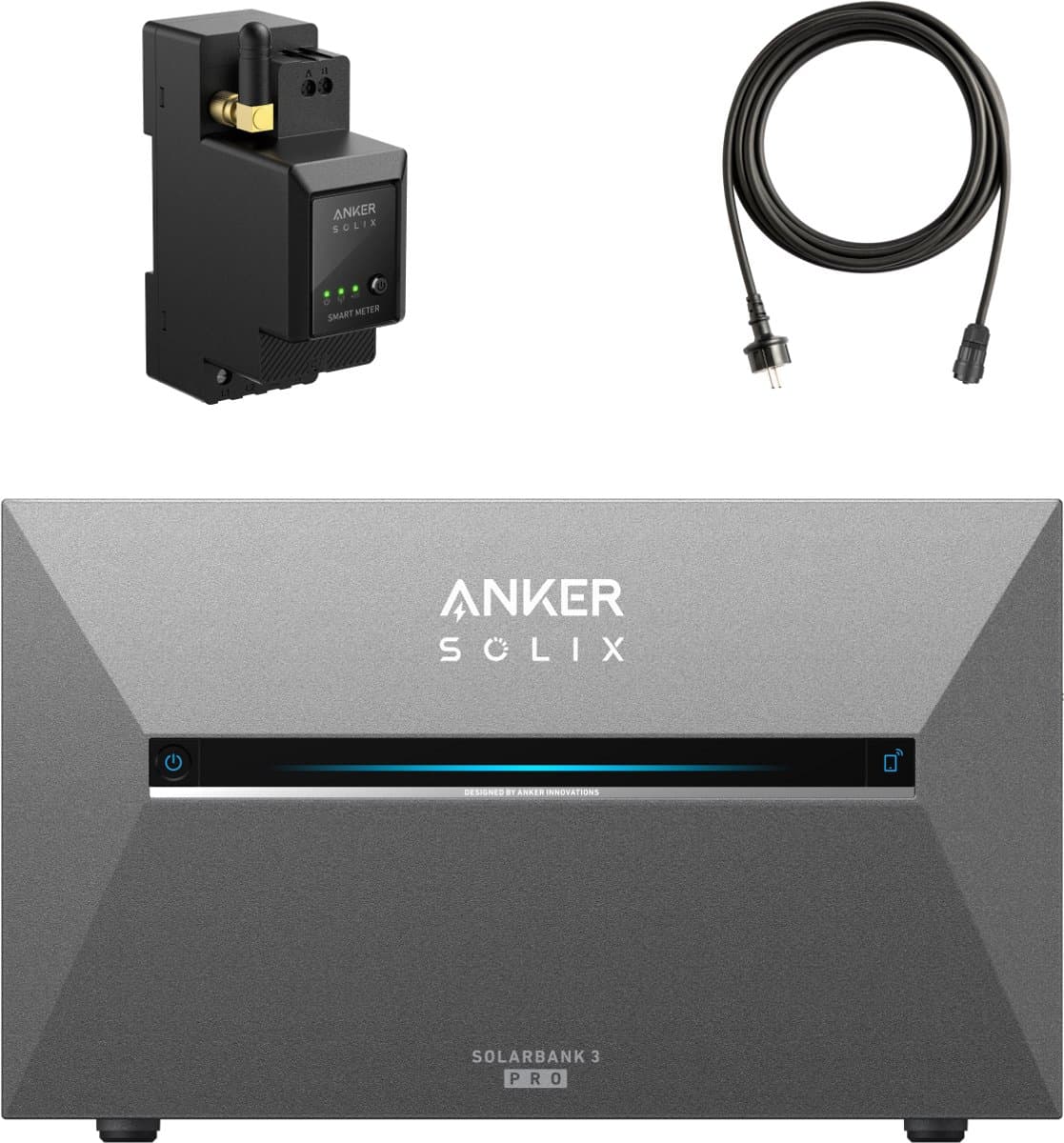 Anker SOLIX Solarbank 3 E2700 Pro - 2.688kWh capaciteit - 1.200W bidirectioneel opladen - Toegang tot dynamisch tarief - Plug-and-Play - 4 MPPT 3.600W - Slimme meter (zonder verlengkabel zonnepaneel)