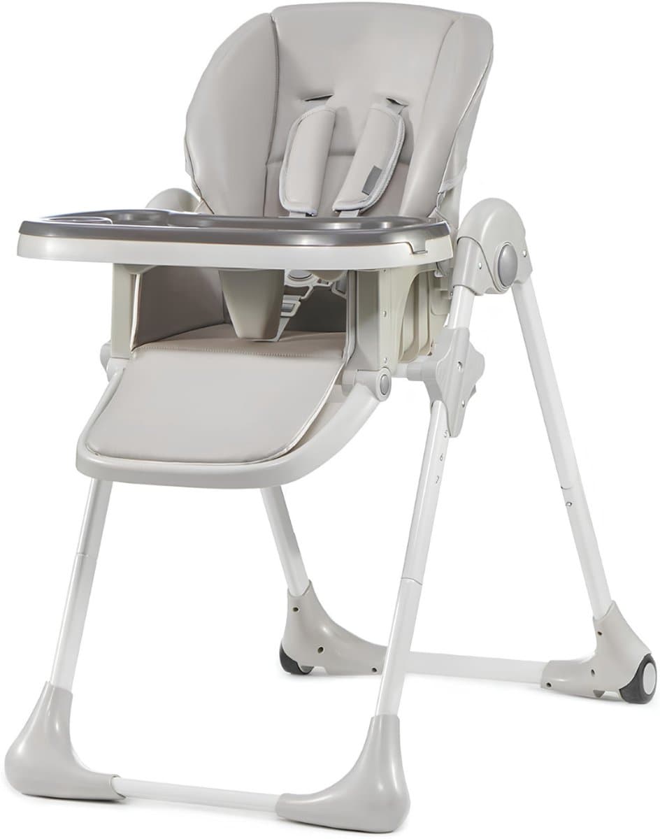 KAD® Kinderstoel - 6 Maanden - 3 Jaar - Baby Eetstoel - Kinder Eetstoel - Grijs - 51cm x 35cm x 62cm
