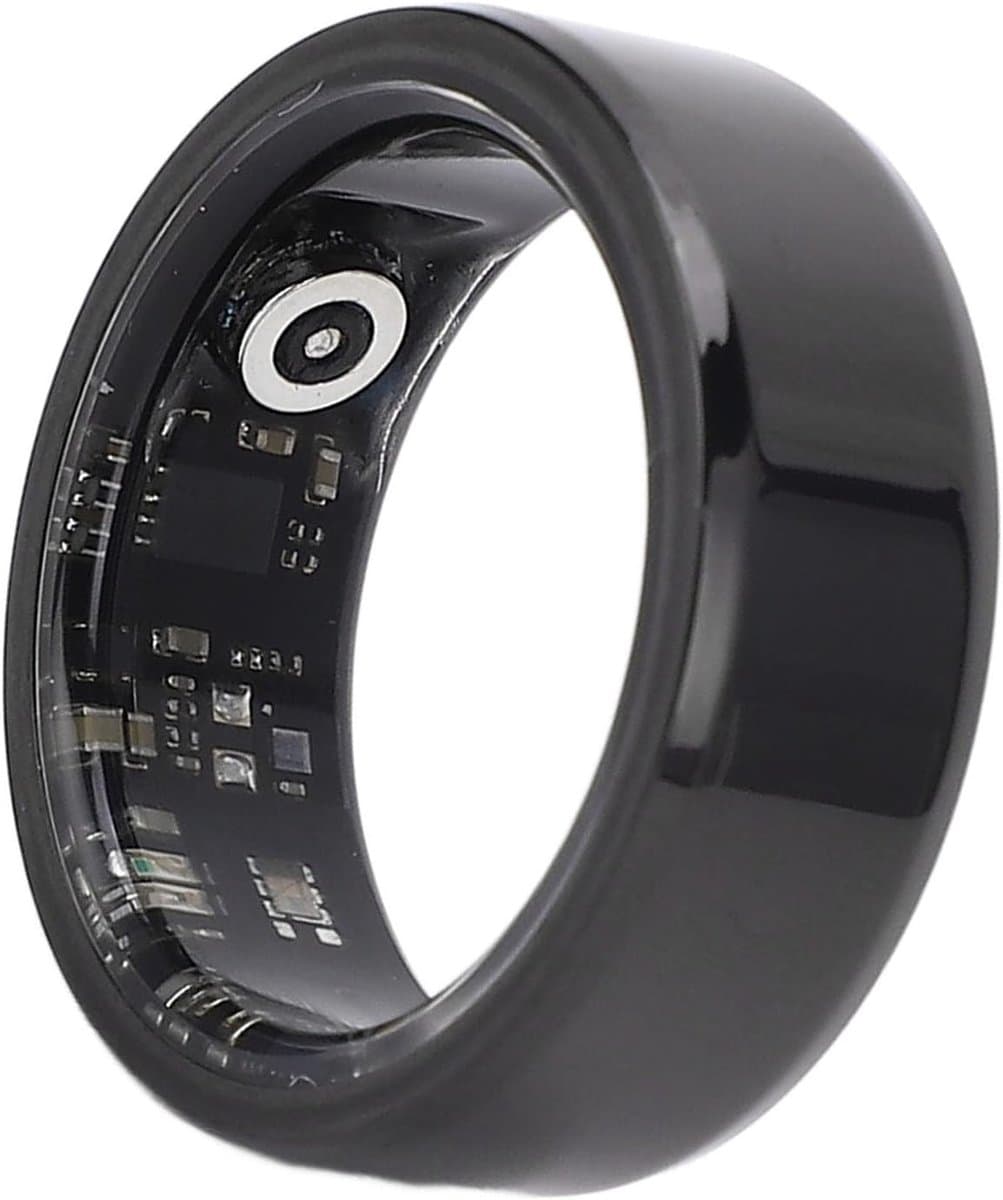 Slimme Gezondheidsring - Fitness Tracker - Activiteiten Monitoren - IP68 Waterdicht - 7-10 Dagen Batterij - Zwart