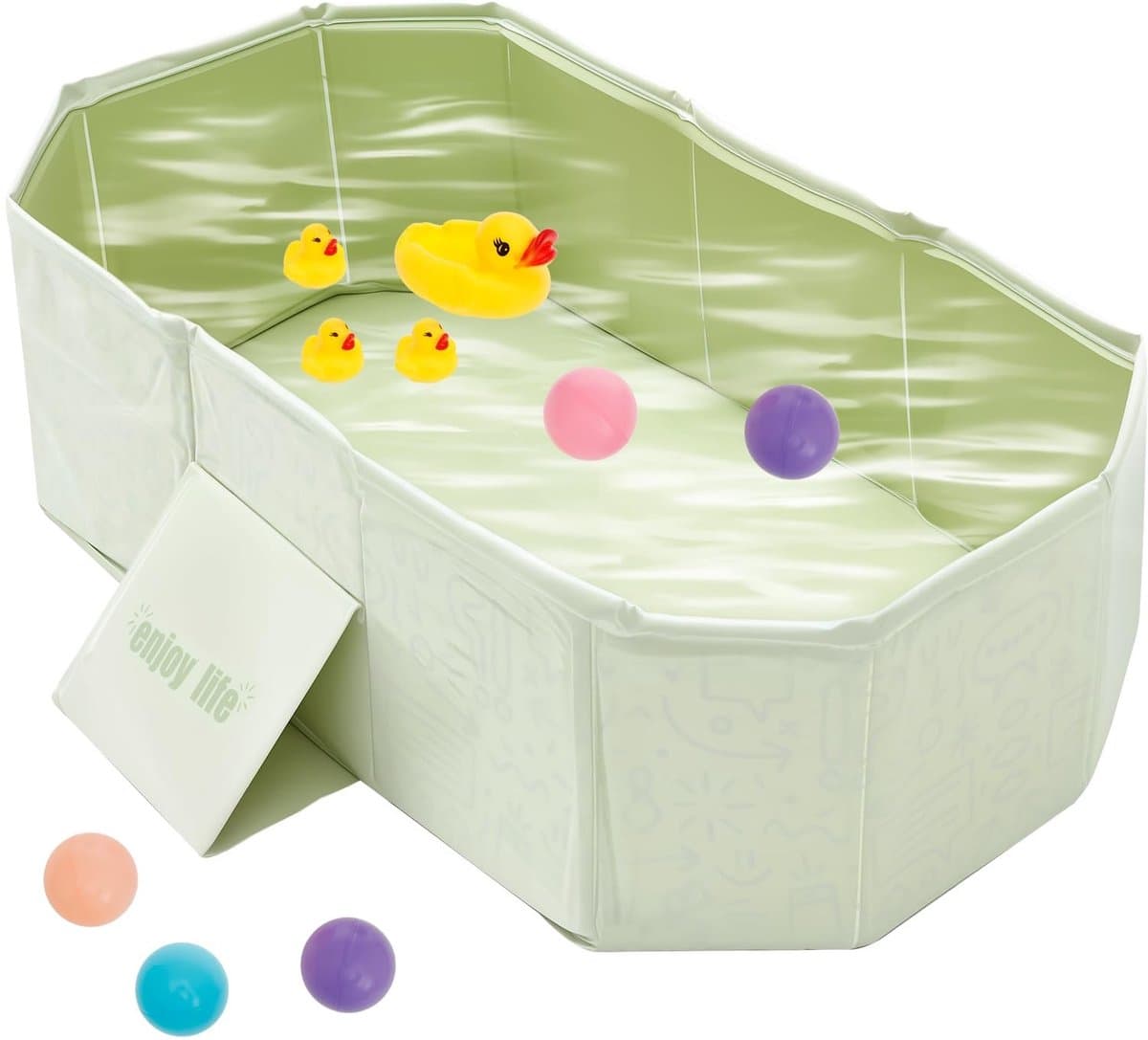 Dailygoods - Opvouwbare babybadkuip voor kinderen en peuters - Draagbare douchebak met Newborn ondersteuning