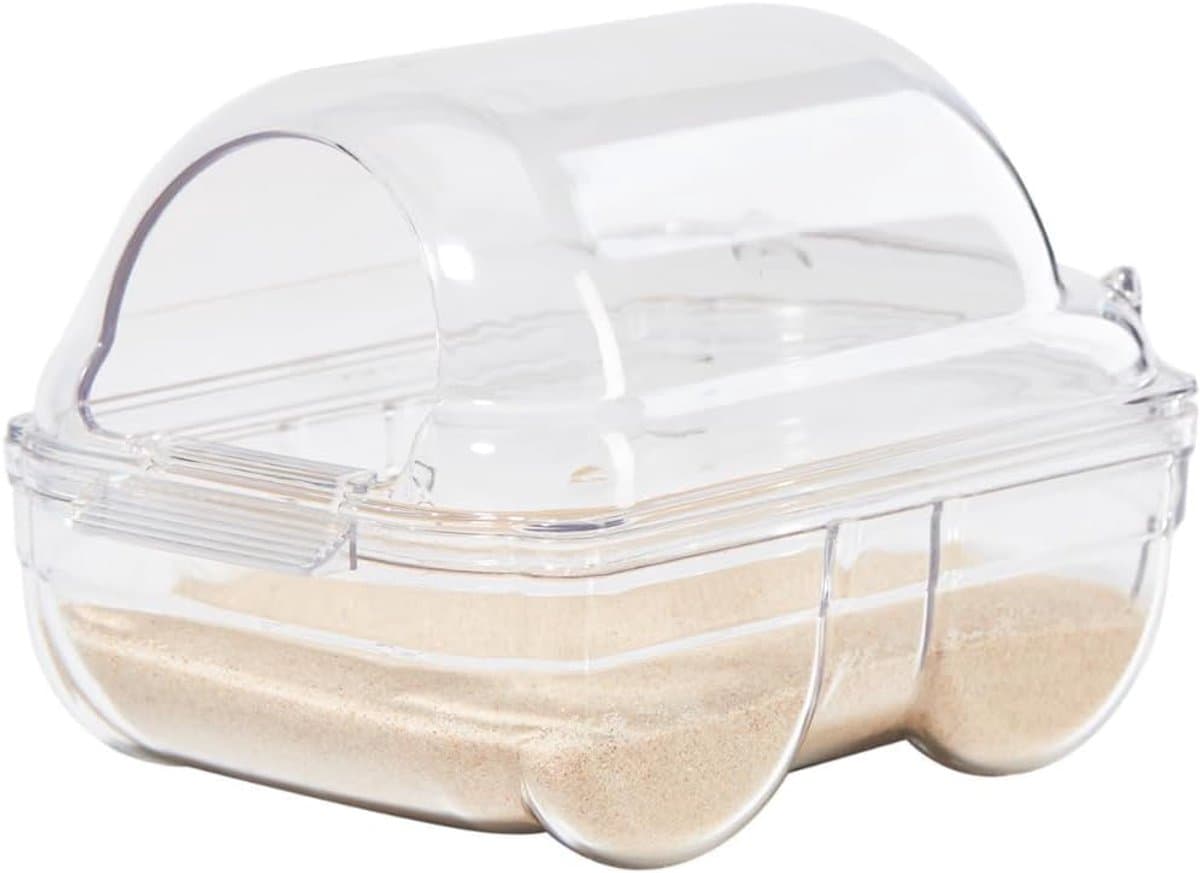 zandbad, hamsterbad, hamsterbad voor hamster zandbad Syrisch, Hamster badkuip, transparante hamsterbadkamer，voor Syrische hamster cavia-rattenmuizen (XS (14 * 9 * 8.5 cm))