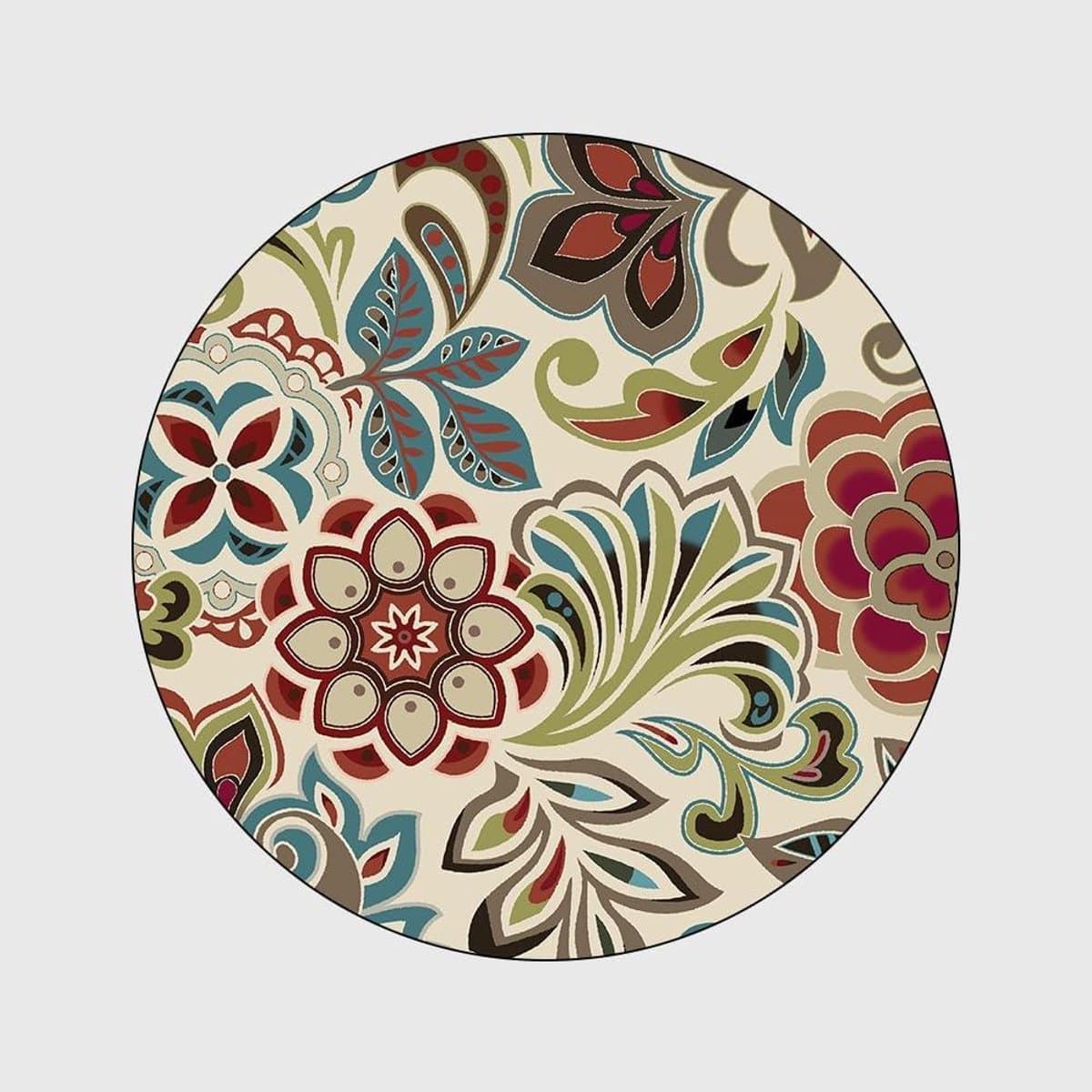 Rond Vloerkleed - Zacht Tapijt - Woonkamer Decoratie - Machinewasbaar - ø 150 cm - Groen