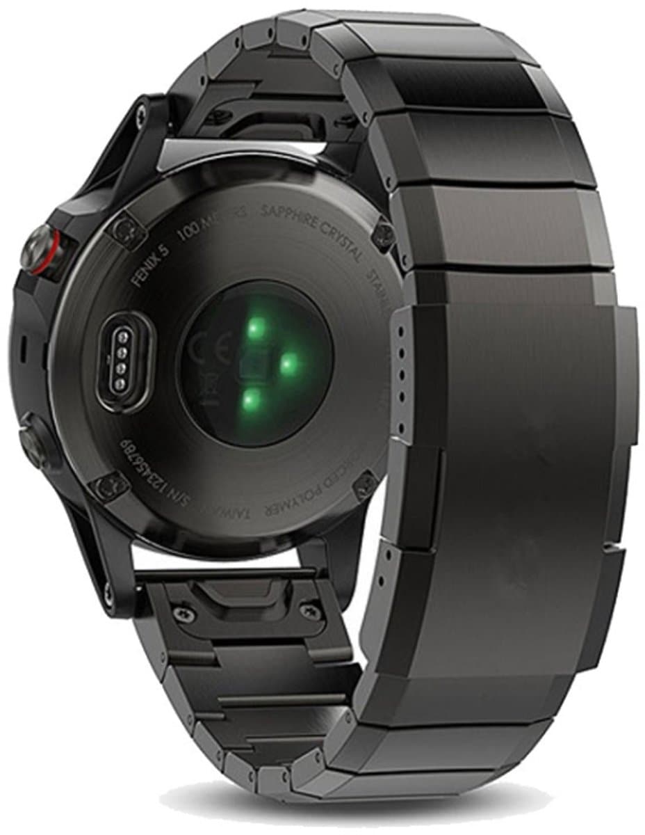 Voor Garmin Fenix 7 Pro 47 mm 22 mm titanium legering snelsluiting horlogeband (zwart)