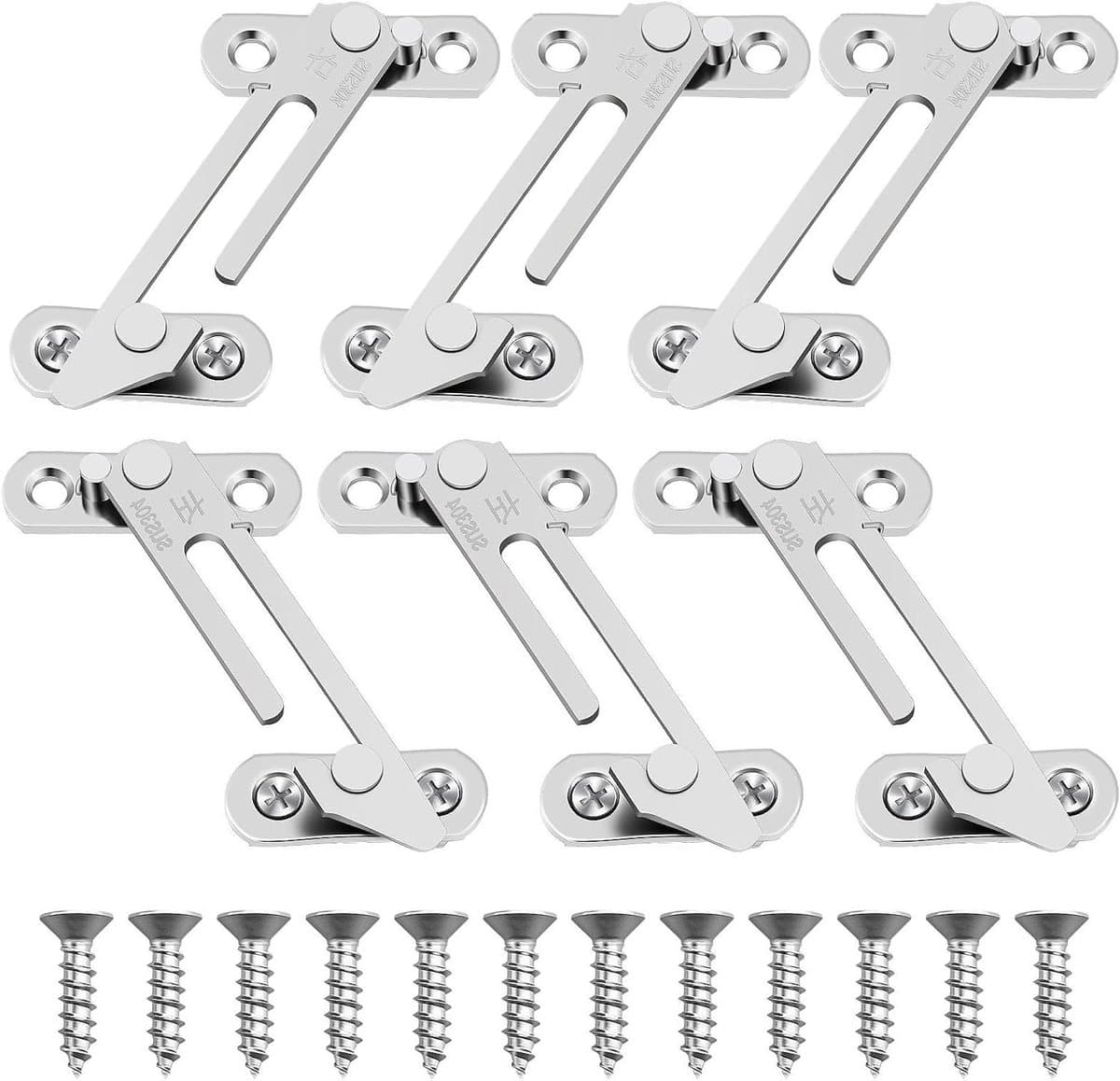 Raamlimietregelaars - Raambegrenzers Veiligheid - Ramen Beveiligen - Slijtvast Geluidsreducerend - 8.5 cm - Zilver