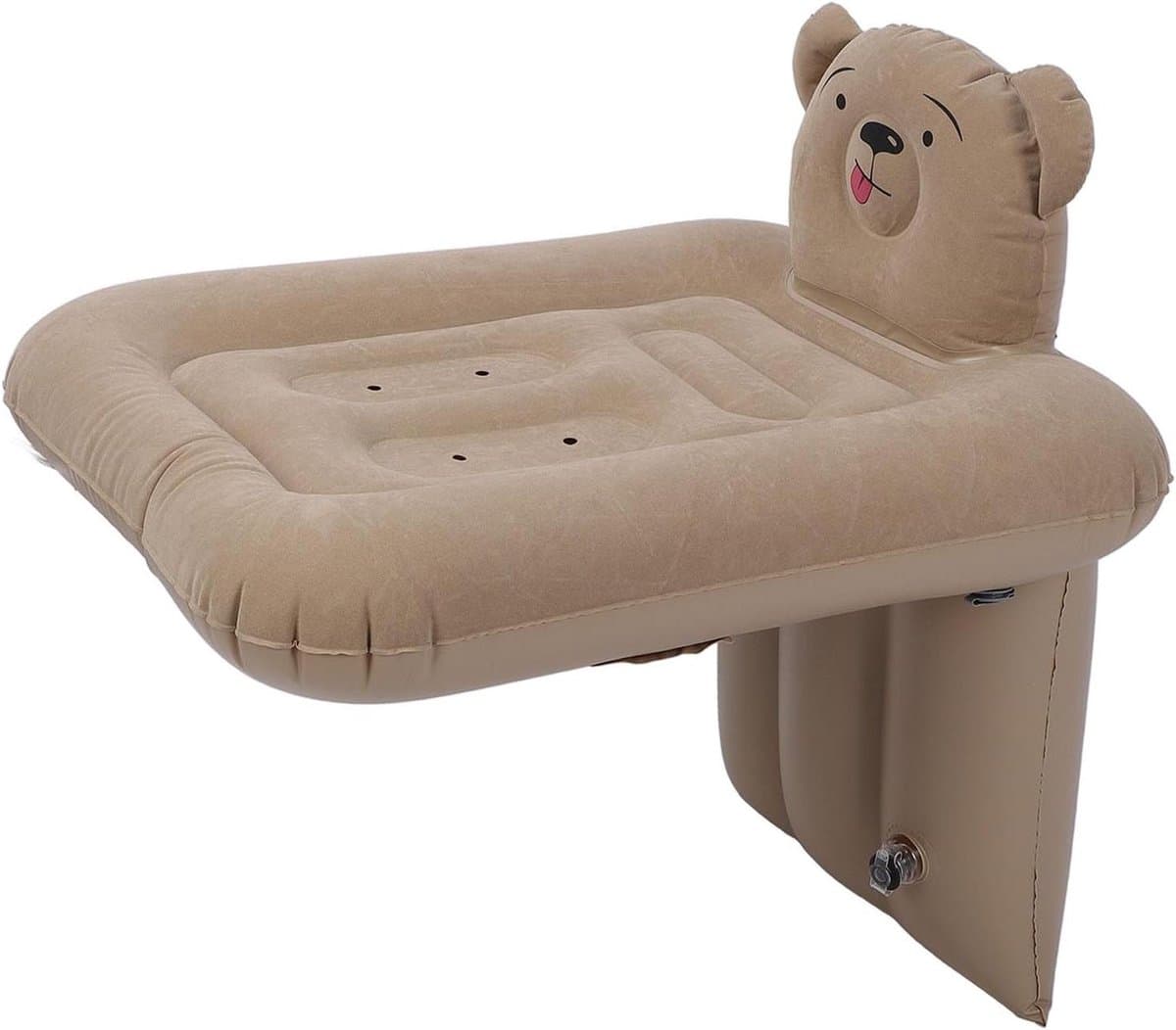 Opblaasbaar Autobed - Reisbed Auto Peuter - Comfortabel Reizen - Verbreed Ontwerp - 80 x 60 x 82 cm - Grijs