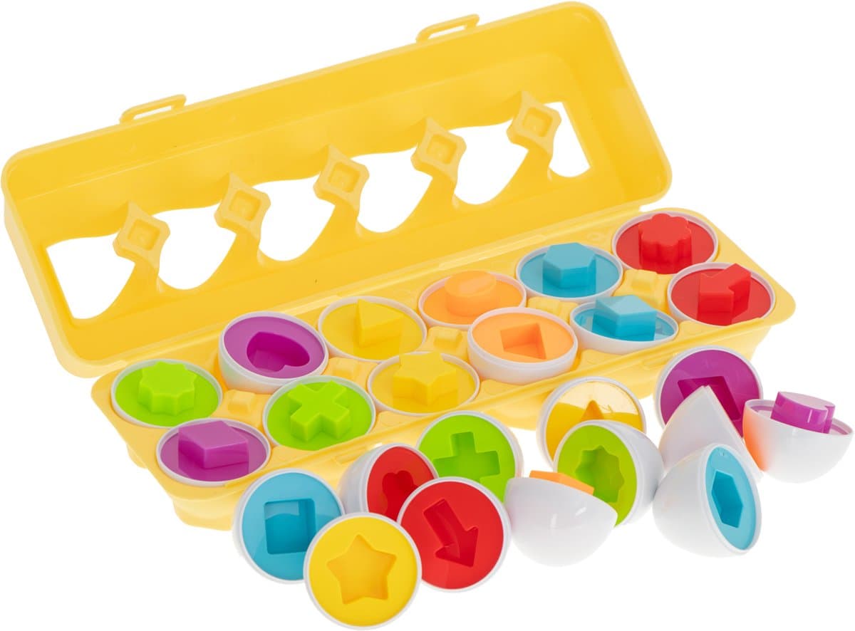 Educatieve puzzel sorteerder match ei vormen 12st