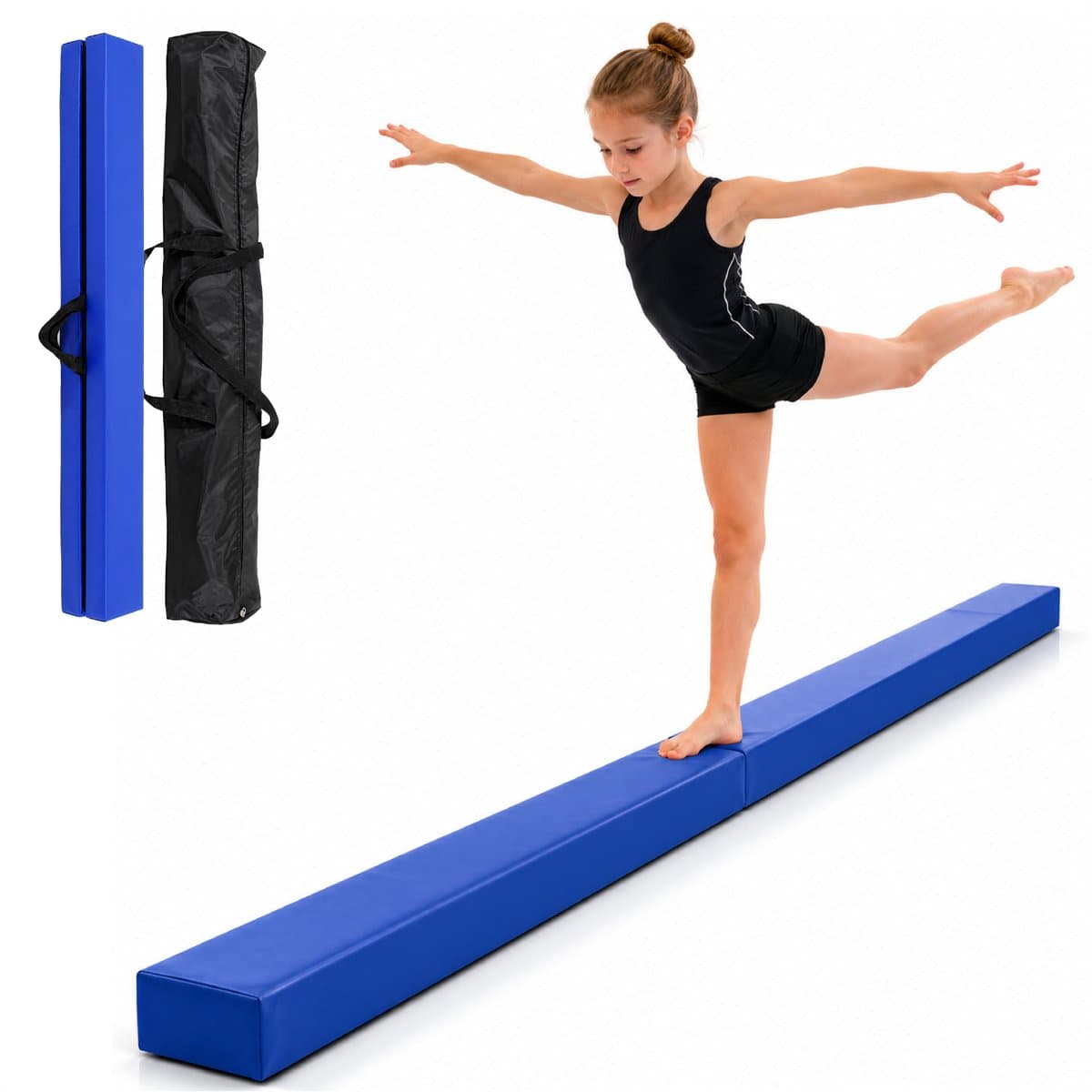 Turnbalk - 210cm - Makkelijk opbergen - Evenwichtsbalk - Voor thuis - Opvouwbaar - Turnen - ProSkill - Eva kern - Balans - Balance - Balk turnen - Balanstrainer