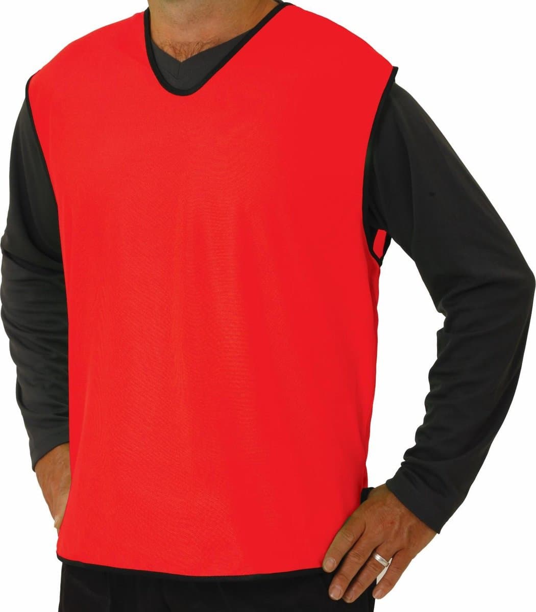 10 x Pirotti mesh trainingsovergooier / hesje - rood - maat: medium