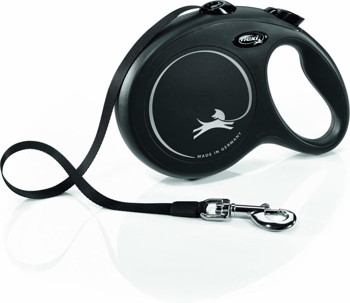 Flexi Rollijn New Classic Tape - Large 8 m - Hondenriem - Zwart - Actieve en Grote Honden