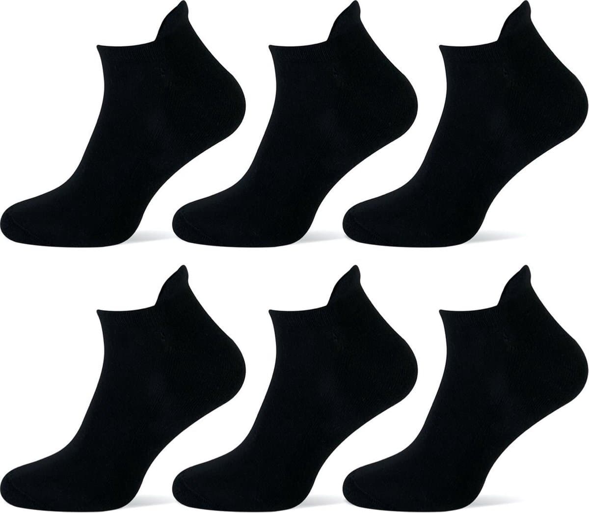 6x sneaker Sneakersok met badstofzool en lipje