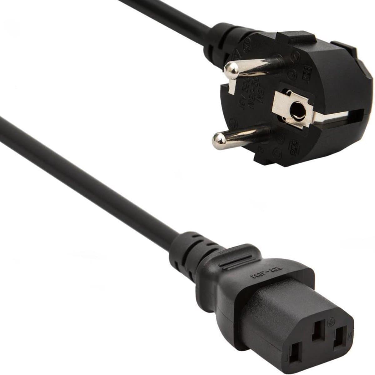 C13 apparaatsnoer - 10A - 5 meter - Zwart - Allteq