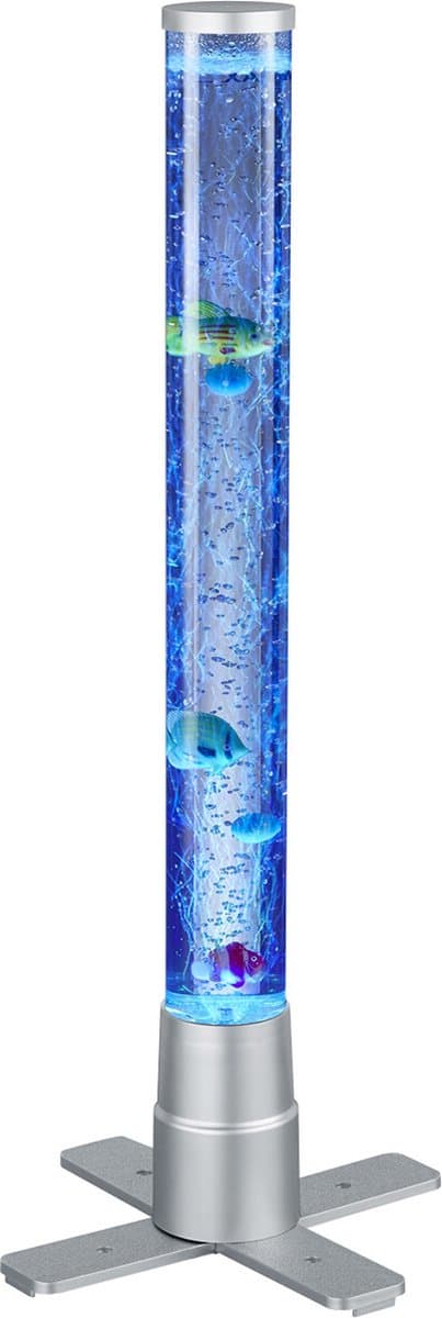 LED Tafellamp - Tafelverlichting - Trion Moty - 2W - Warm Wit 3000K - RGB - Rond - Mat Titaan - Kunststof