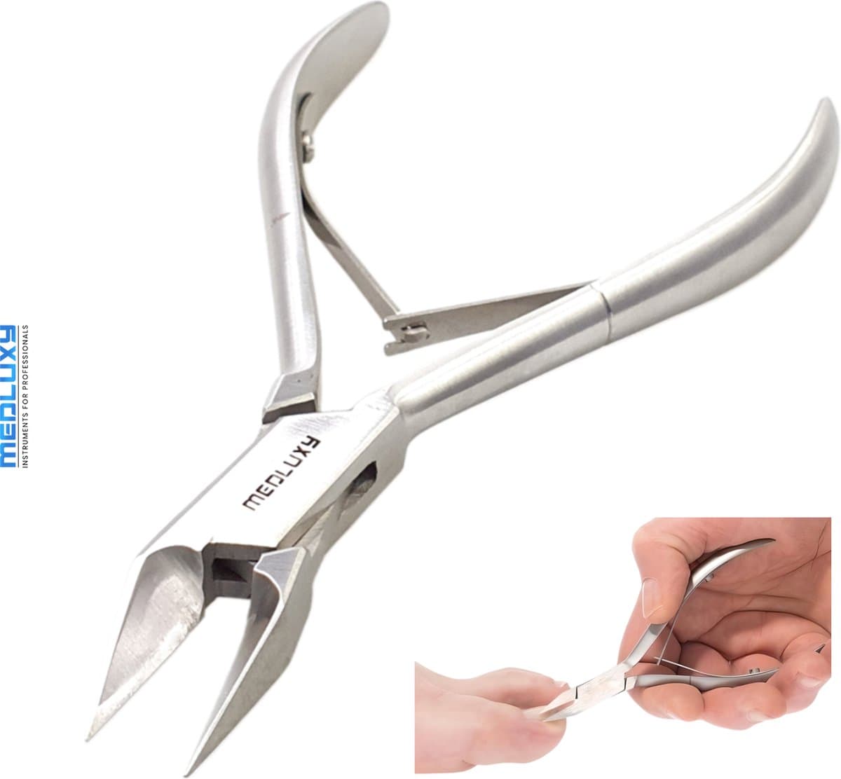 MEDLUXY® - Nageltang - Hoektang - Spits Rechte Bek - 13 cm - MP0254 ( ingegroeide nagels , nagelhoekjes , nagelknipper)