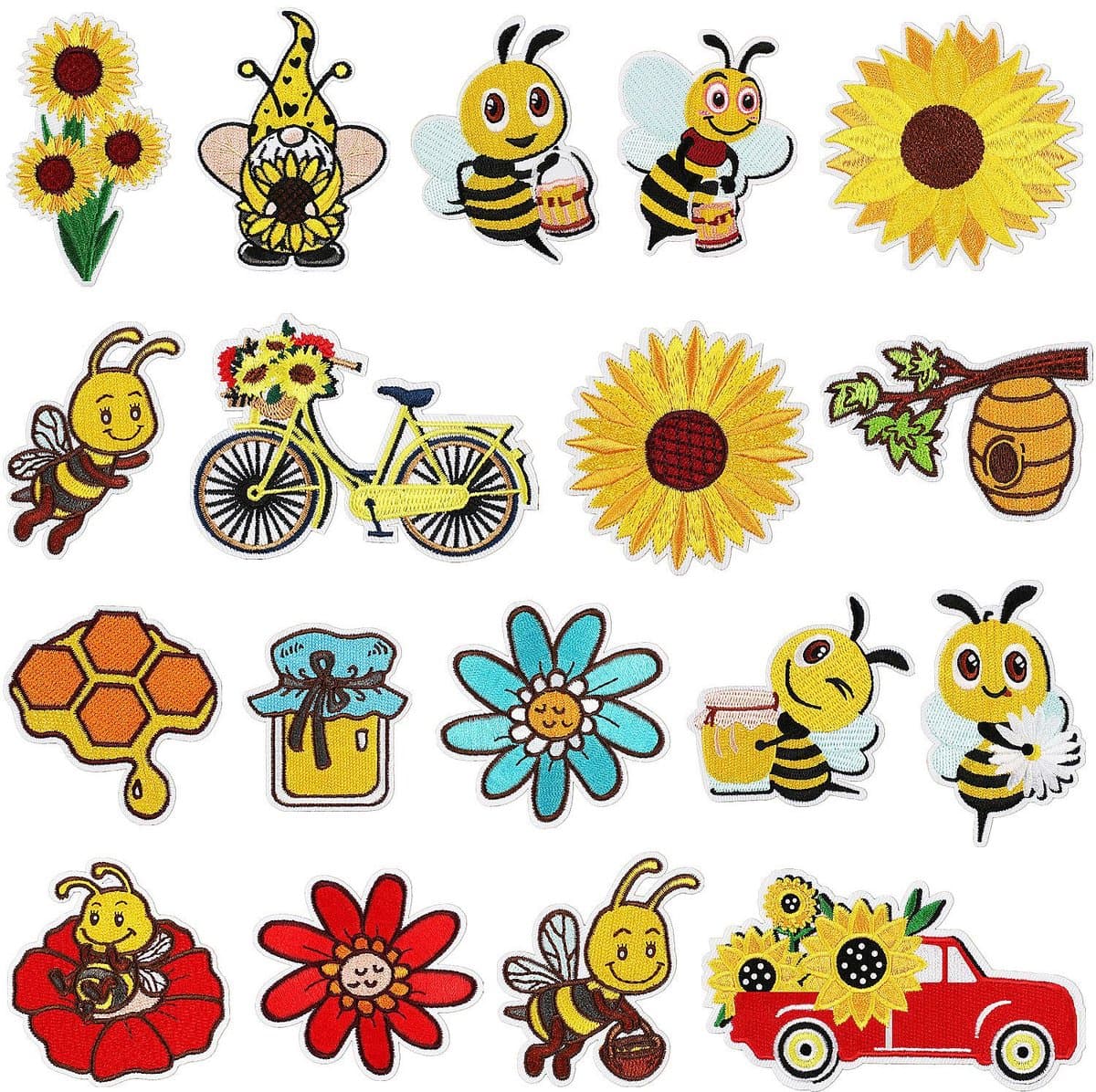 Little Bee Butterfly Series -18 Piece Set -stof & strijk applicatie