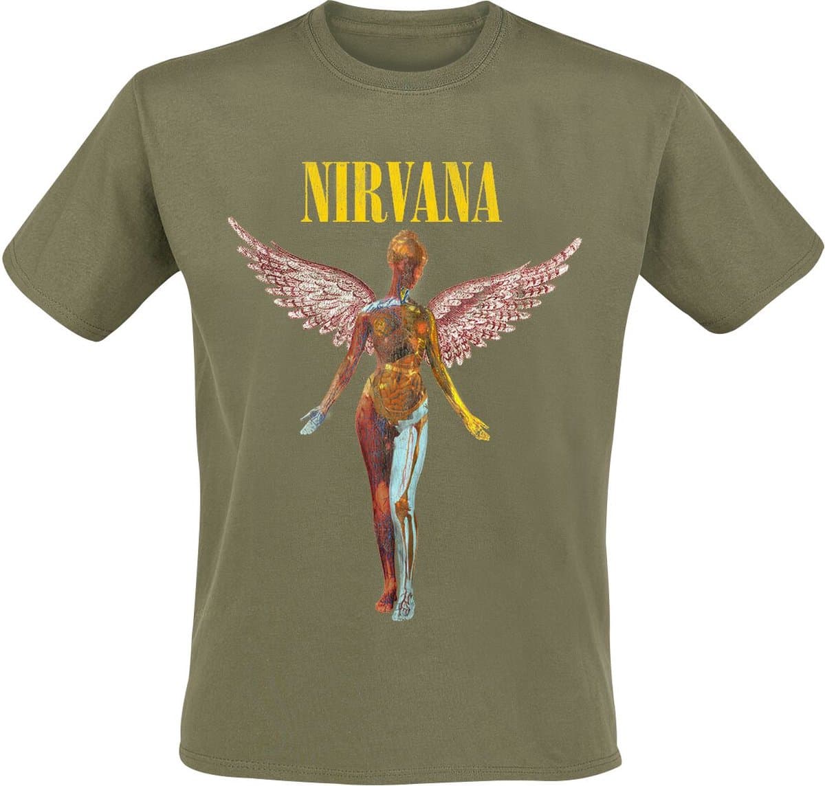 Nirvana Angel Heren T-shirt - groen - M