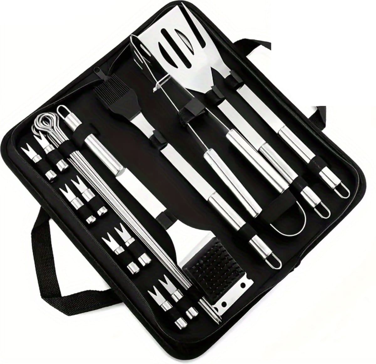 Bovista Barbeque Set - Barbecueset - Barbecue - Barbecues - BBQ - Tangenset - Vleeset - Accessoires - Zomer - 21 stuks