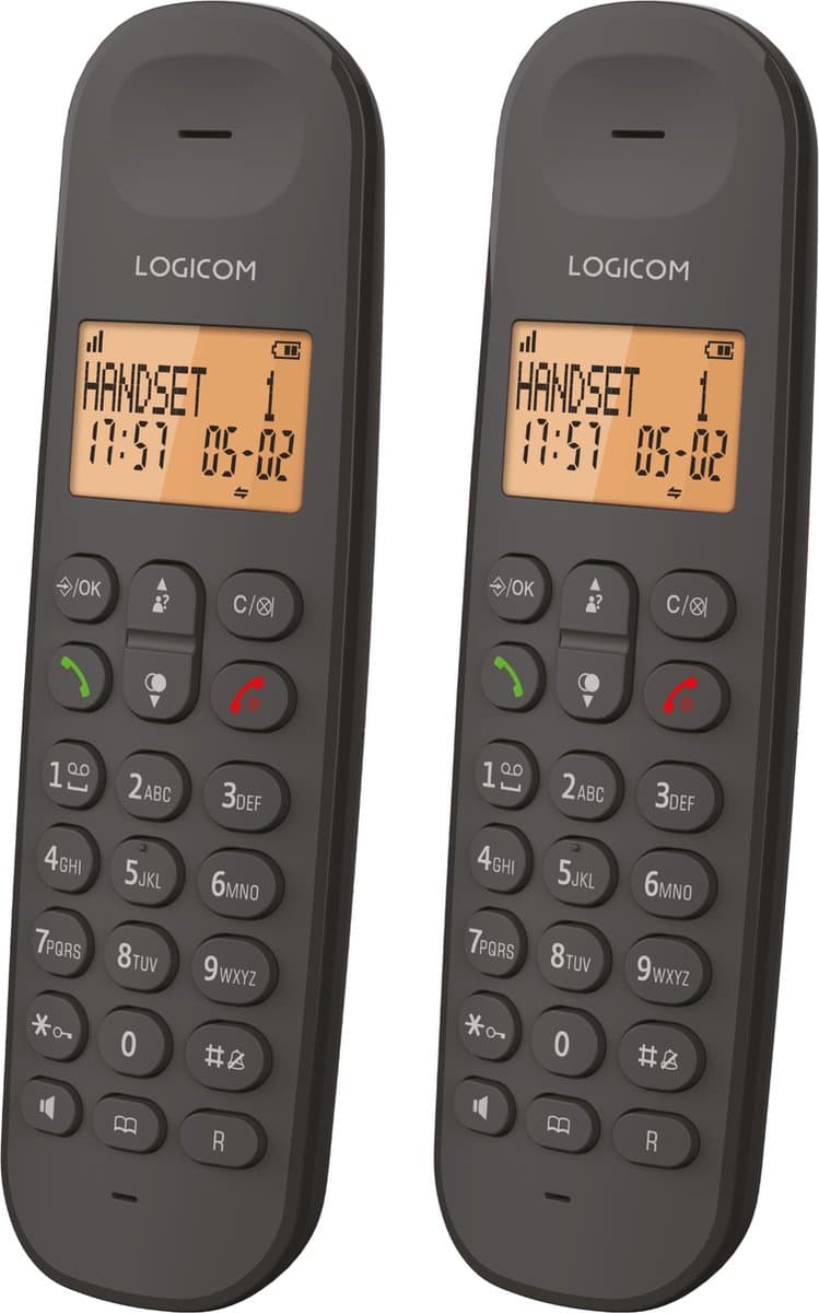 Logicom - ILOA 250 - Huistelefoon Draadloos Duo - 2 Handsets - Dect-telefoon - Zwart