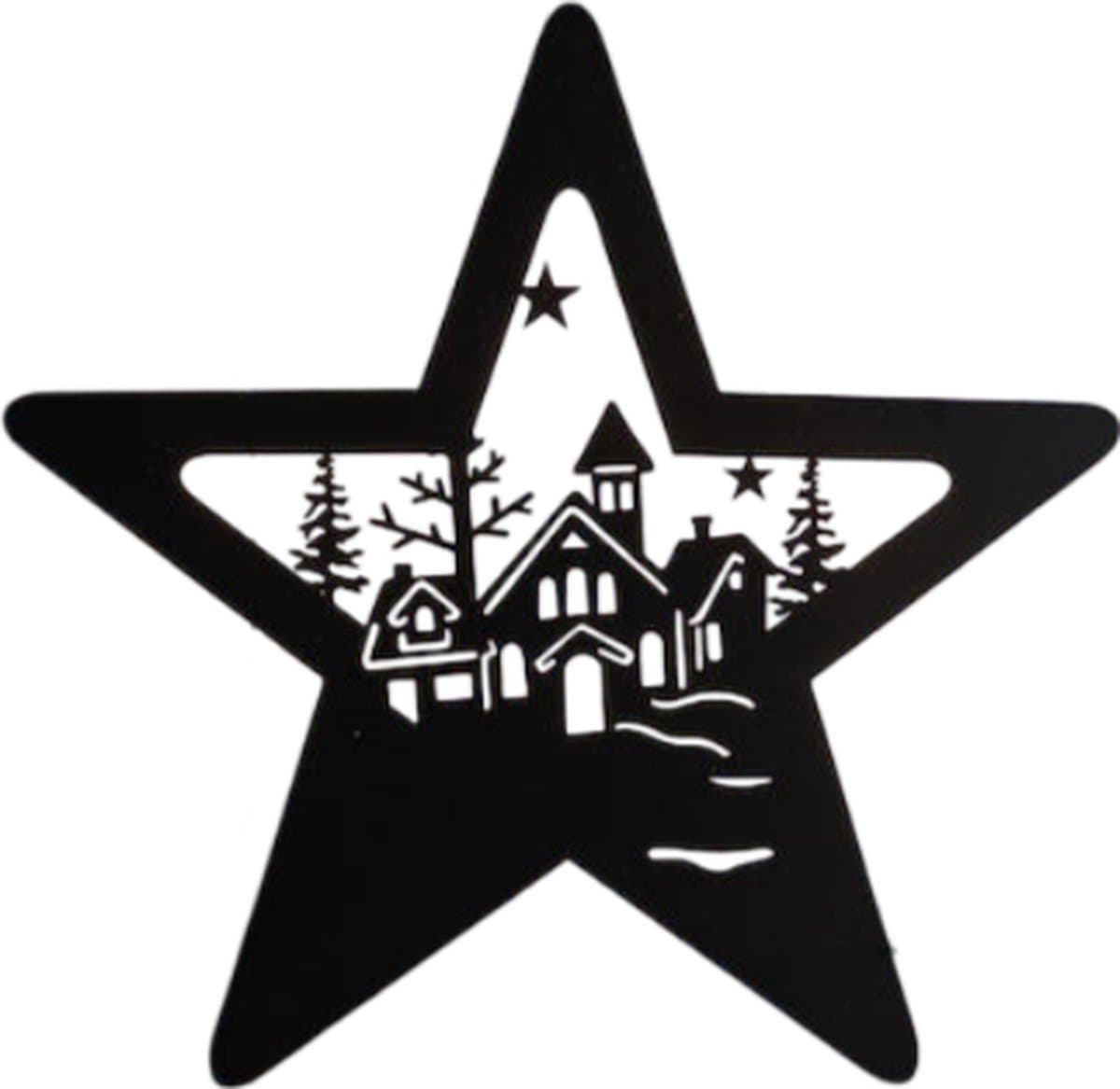 Anna's Collection - Muurhanger ster met kerstfiguren 22led classic...