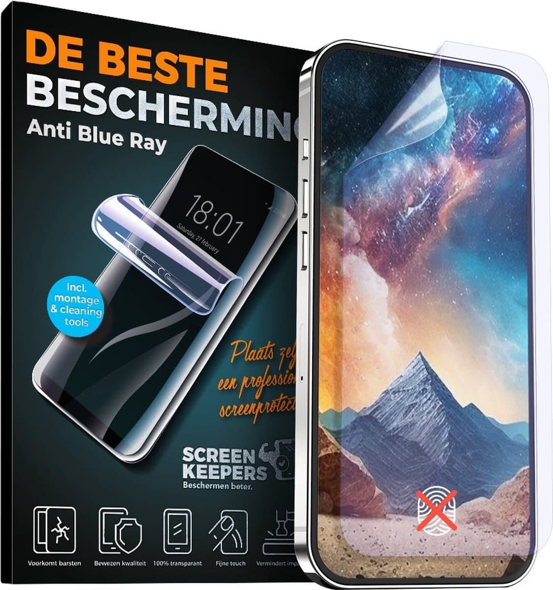 Screenprotector - ANTI BLUE LIGHT Geschikt voor LG Q7 - Extra sterk - Case vriendelijk - ANTI BLUE LIGHT screenprotector - Screenprotector voor LG Q7