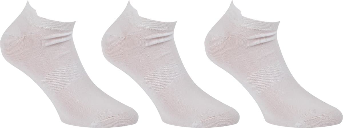 Sokken sneaker met lipje 3 paar - Wit - Sokken Heren Sokken Dames - Maat 35-38