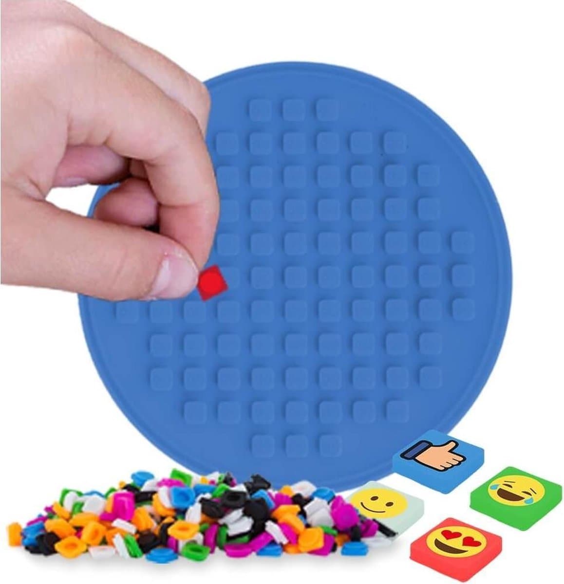 Pixie ronde plaat blauw