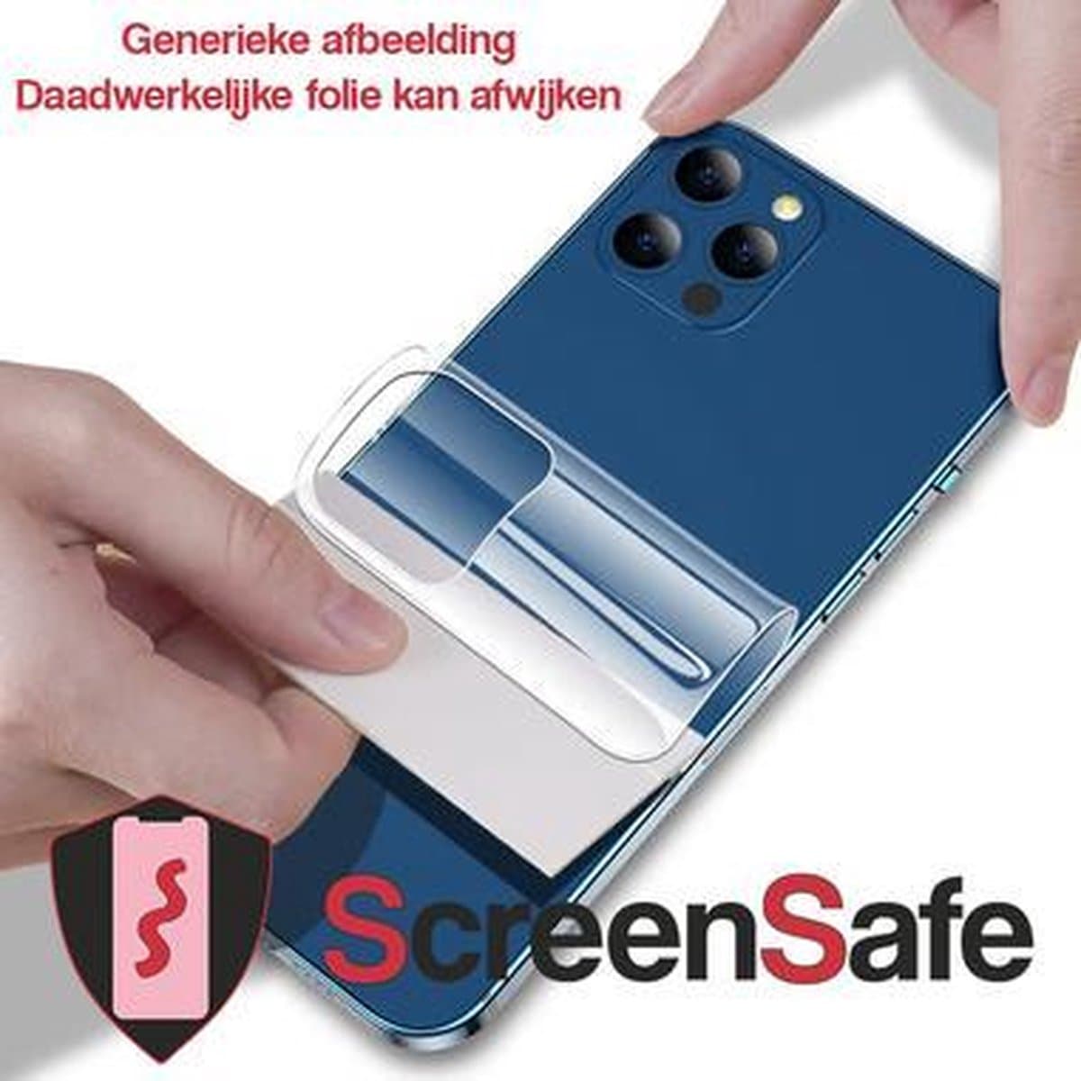 screensafe high definition hydrogel screenprotector geschikt voor samsung galaxy j200 krasvast back cover (aa)