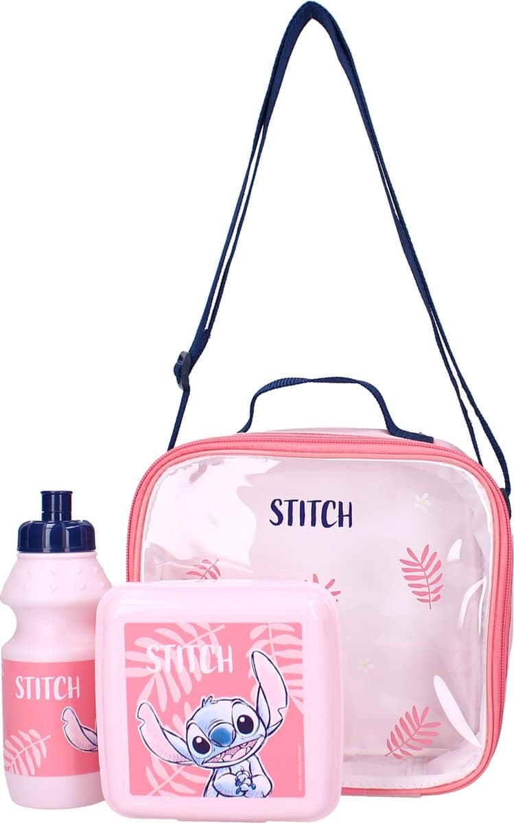 Vadobag Stitch lunchtas set met drinkfles en snackbox - multicolor.