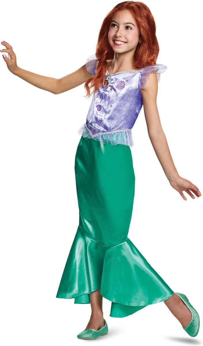 DISNEY Prinses - THE LITTLE MERMAID, Ariel Classic , Maat M (7-8 jaar), Meisjes