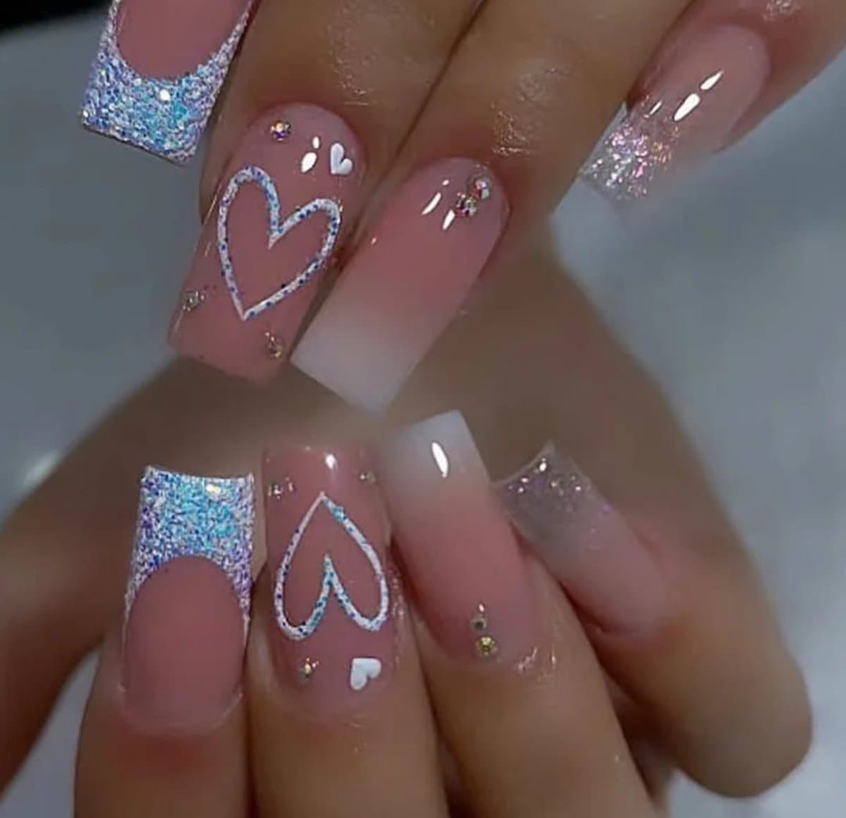 Nepnagels complete set - Nep nagels - Plak nagels - 24 stuks - Square shape - Kleuren - Kunstnagels - Press on nails - Square shape nails- Nepnagels met lijm - Nepnagels met lijm en vijl