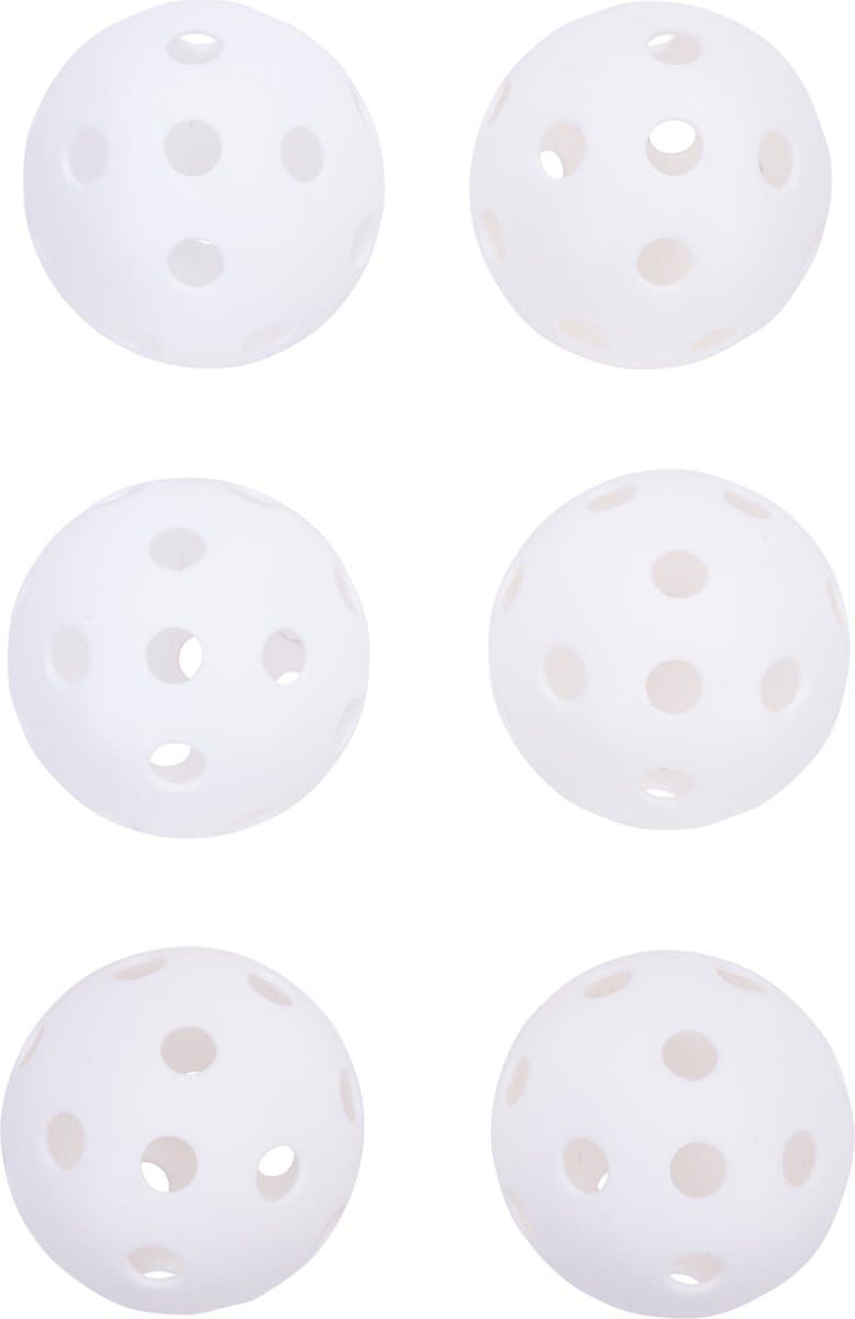 Pure4Fun - Pickleballs indoor - wit - 6 stuks
