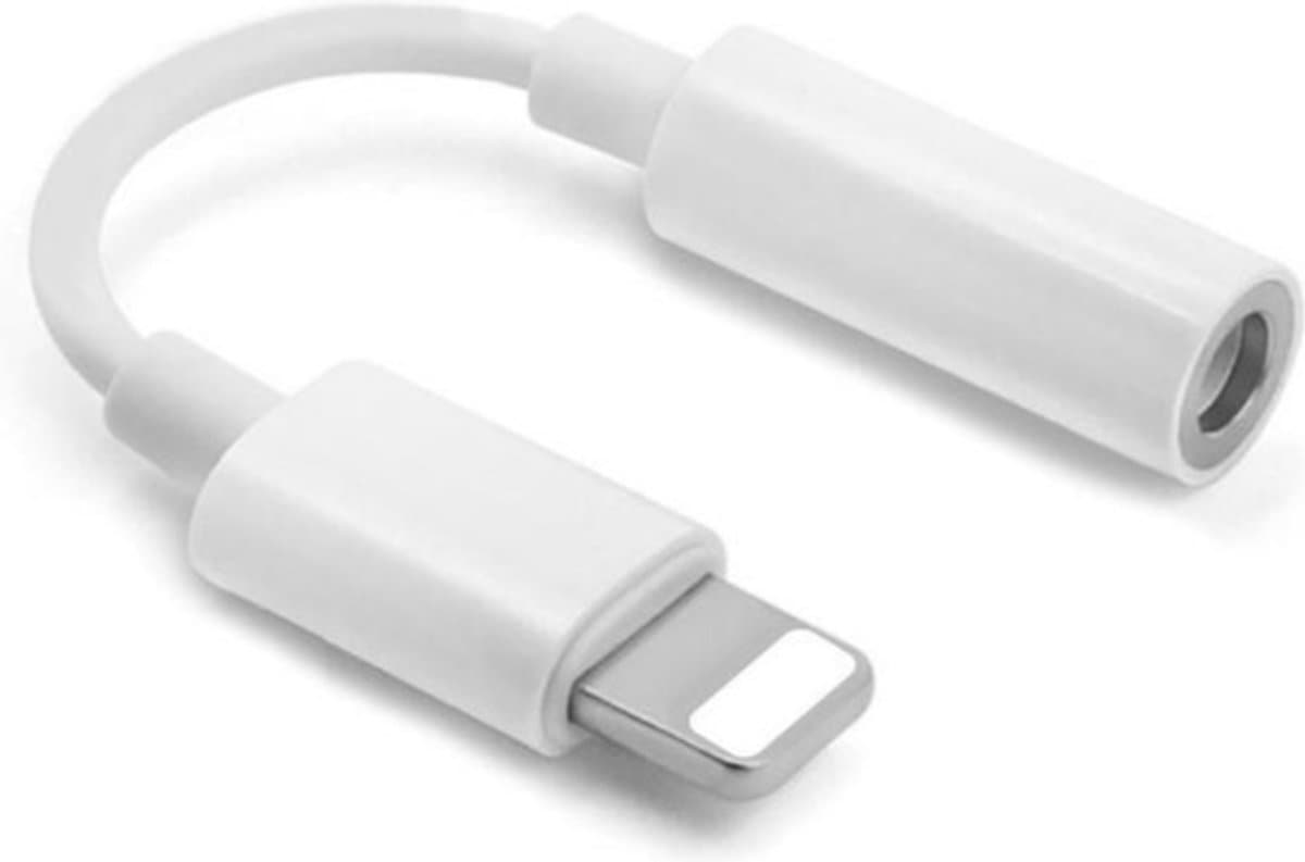 Lightning naar 3.5mm Jack Aux Adapter - Geschikt voor iPhone - Audio Converter - Wit