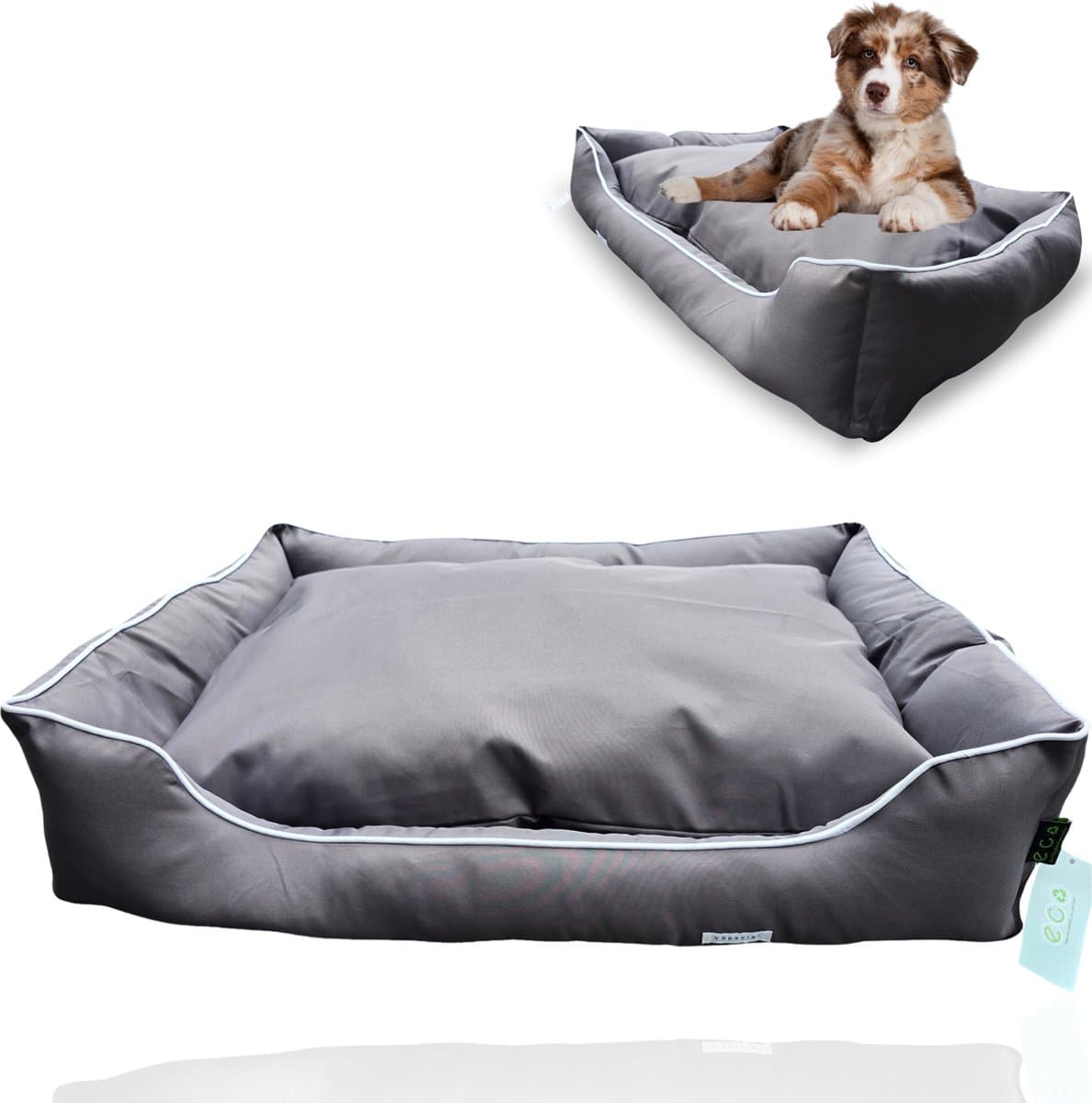 VSpecial hondenmand - hondenmand - hondenmanden - hondenbed - hondenkussen - duurzaam - hondenmand groot - grijs