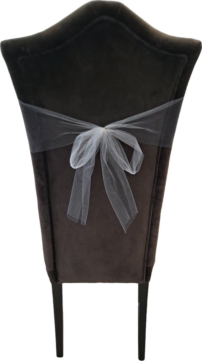Tule stof op rol - grijs - 15cm x 9meter - Organza/mesh decoratie stoffen