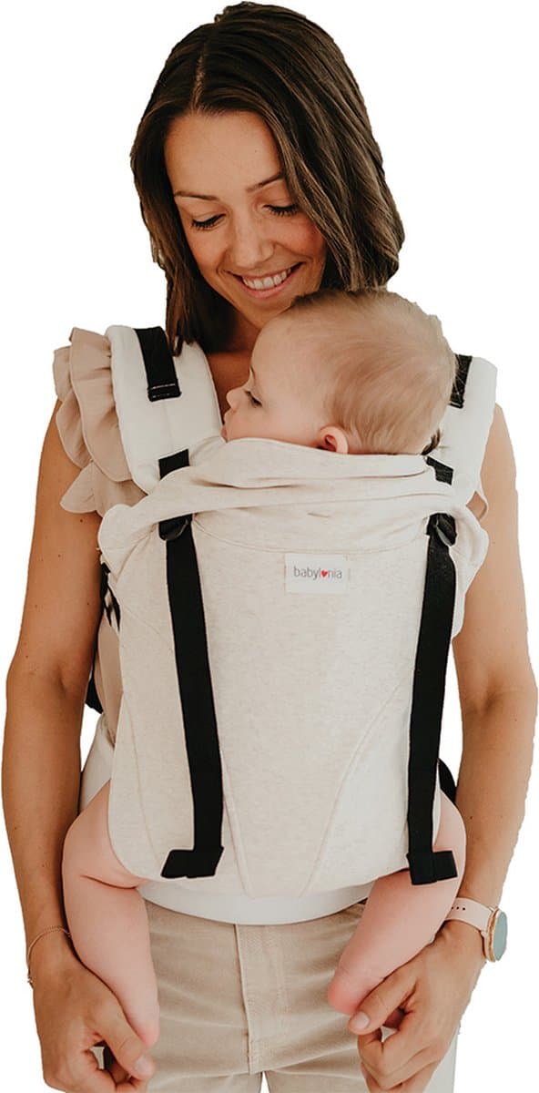 Babylonia Baby carriers - Babylonia - Tricot-click - draagdoek - draagzak - Almond Melange