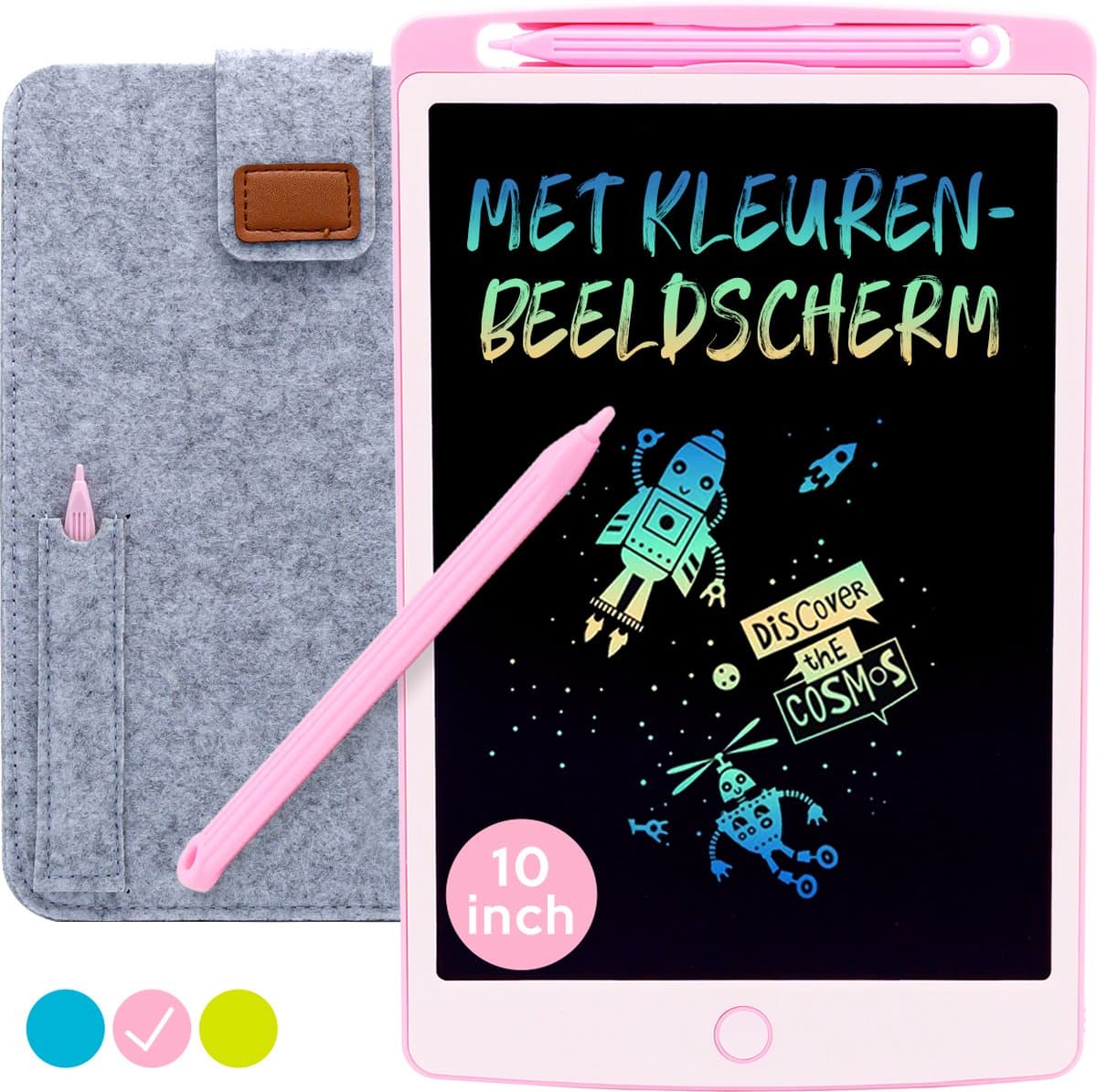 LCD Tekentablet "Roze" 10 inch - Educatief Speelgoed - Speelgoed Meisjes - Sinterklaas Speelgoed - Schoencadeautjes - Sint - Grafische Tablet - Writing Tablet - Speelgoed 4 Jaar - Leren Tekenen - Cadeau Meisje 3 Jaar - Kinderspeelgoed 3 jaar - 6 Jaar