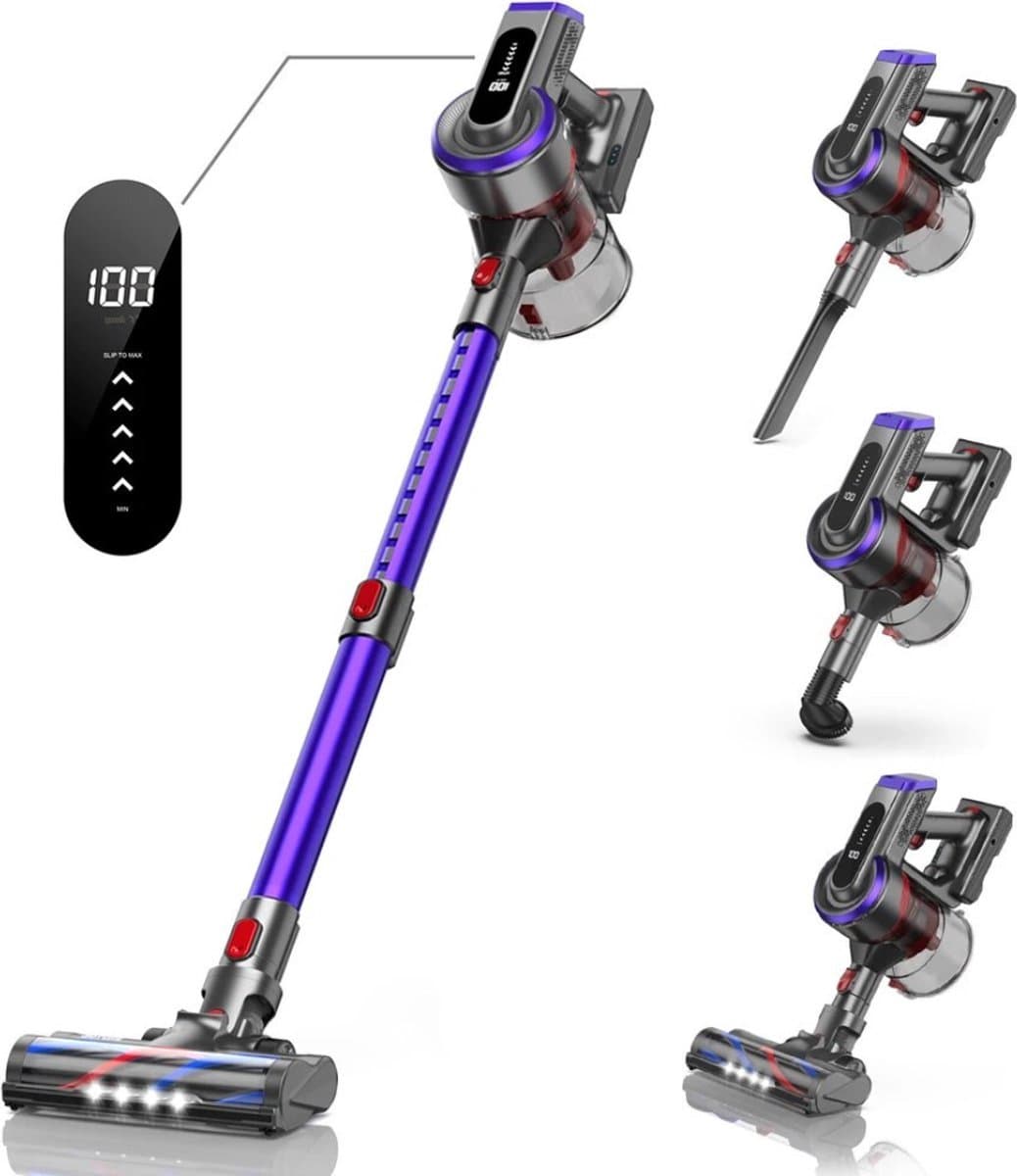 Laresar Buture Draadloze Steelstofzuiger 450w zonder zak Met Touch Display