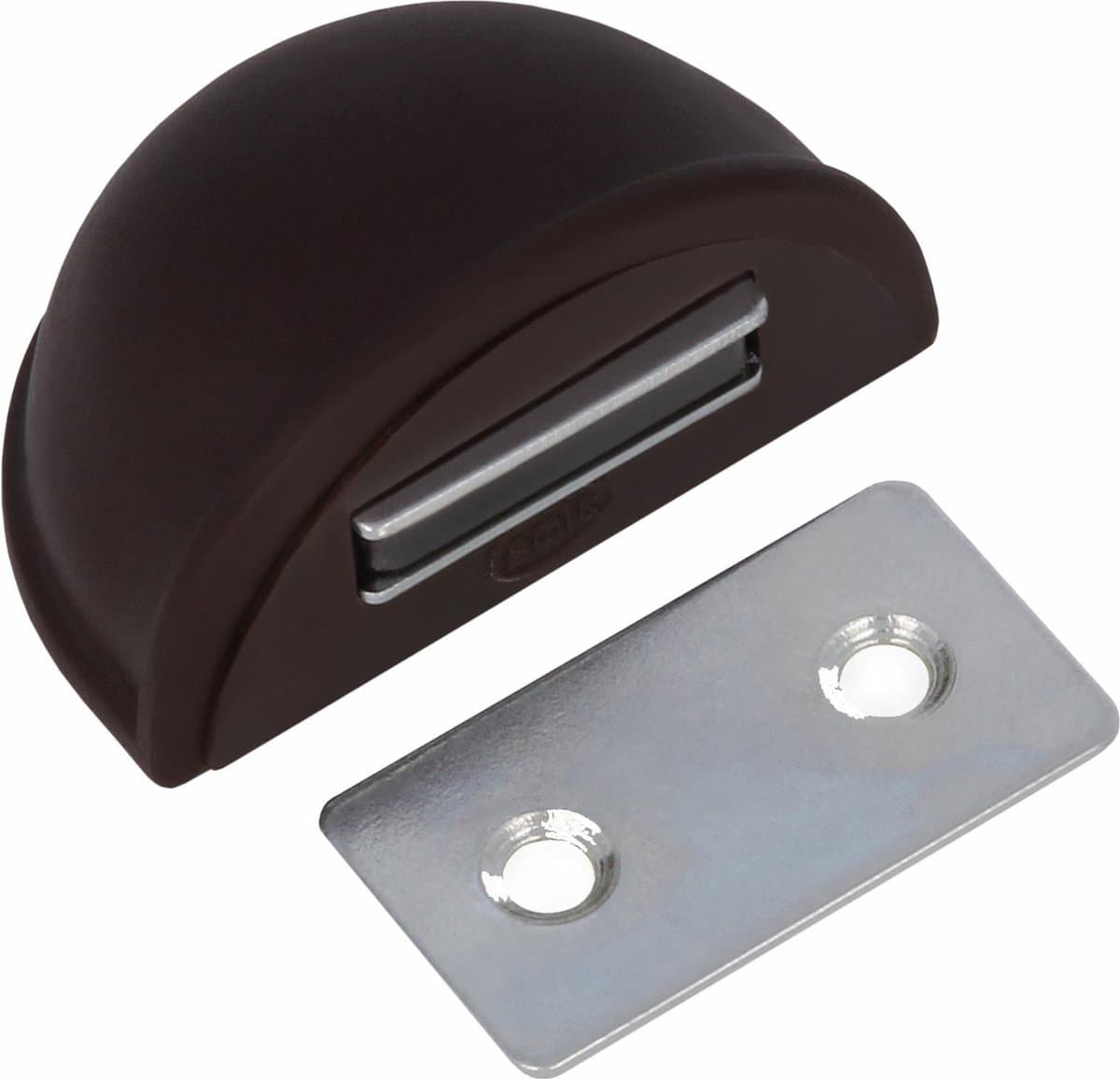 AMIG Deurstop/deurmagneet - D48mm - zelfklevend - bruin - kunststof