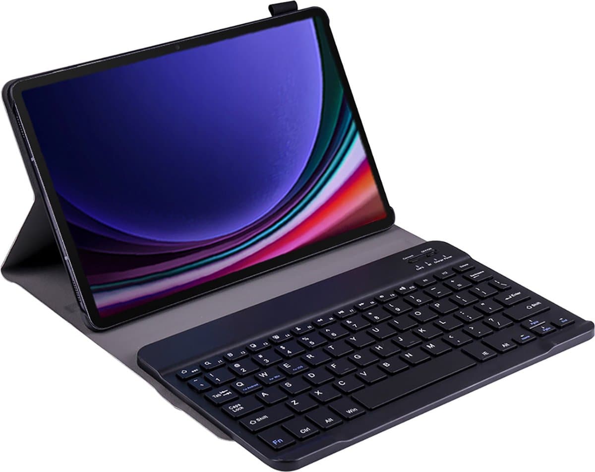 Just in Case Samsung Galaxy Tab S9/S9 FE/S10 FE/S10 Lite Toetsenbordhoes QWERTY Zwart