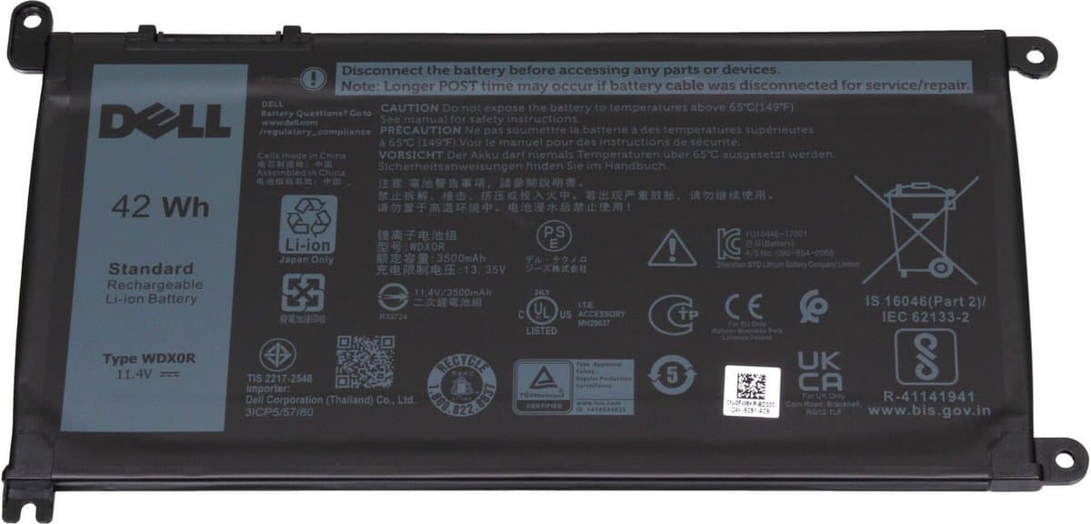Dell 0FW8KR Batterij - 42Wh - (1,5cm variant)